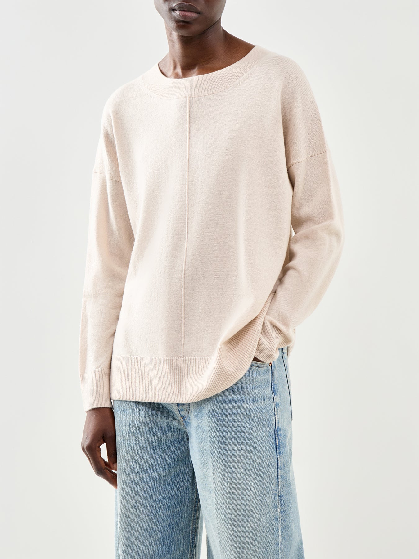 Wide Slouchy Jumper Cream - Image 4