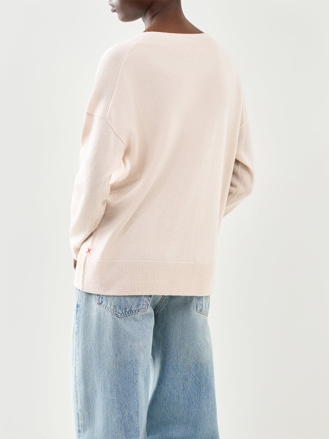 Wide Slouchy Jumper Cream - Image 5