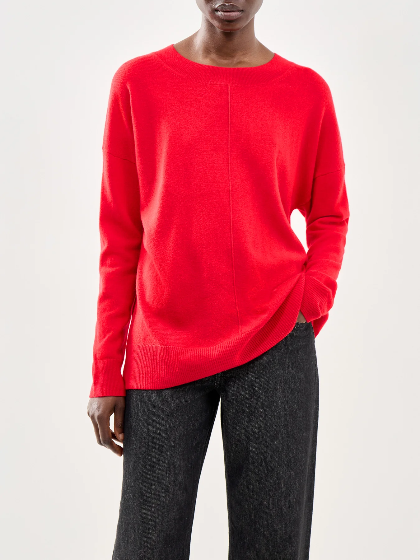 Wide Slouchy Jumper Red - Image 4
