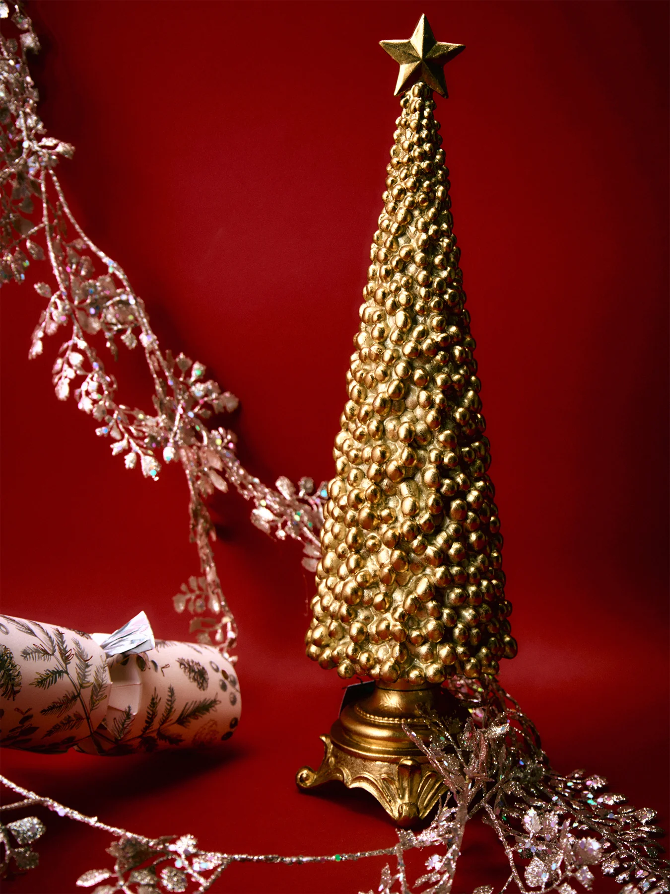 Gold Berry Design Tree Standing Decoration 42cm - Image 2