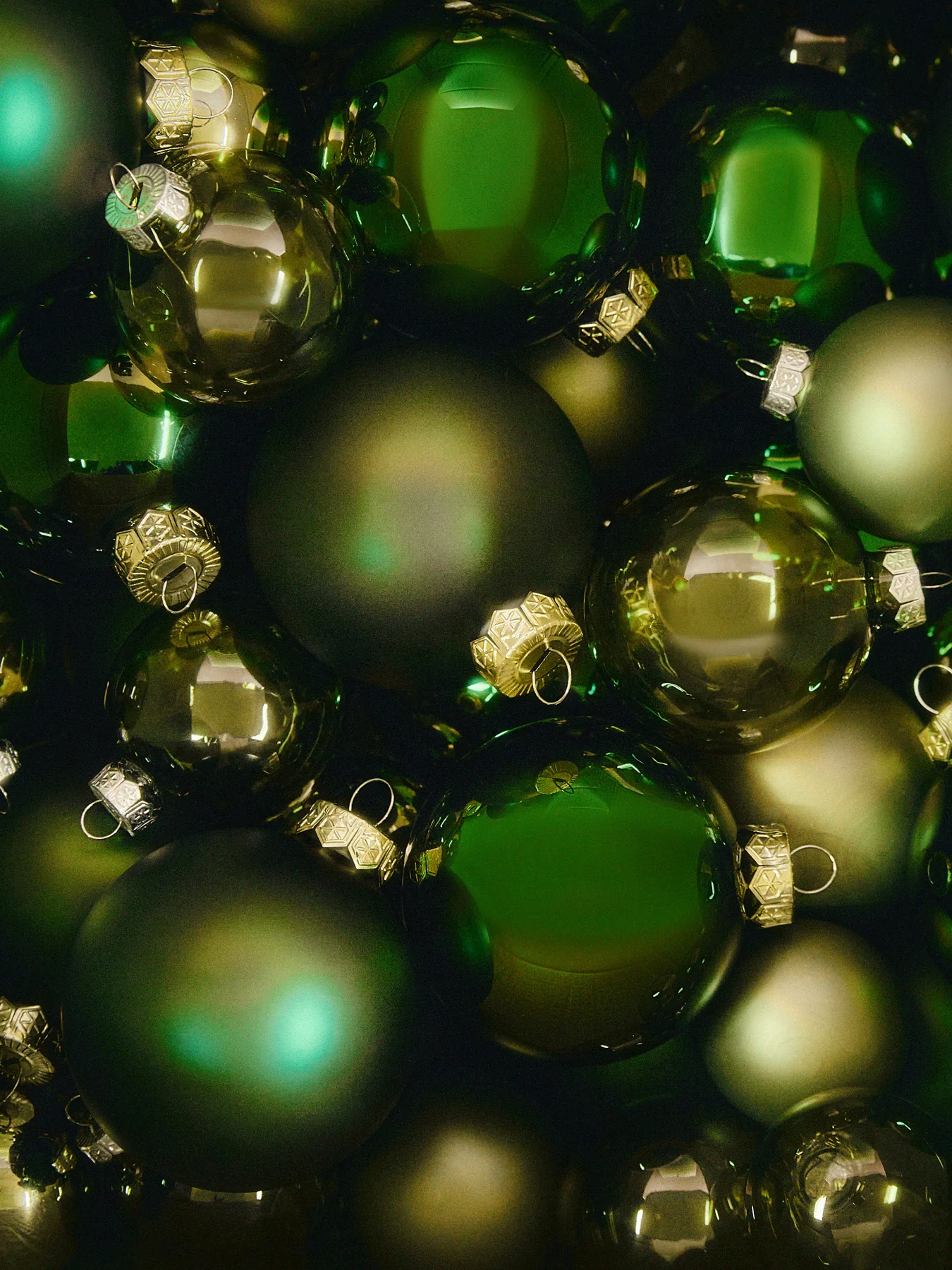 Baubles Glass Shiny Matt-Transparent Glitter Mix Gren - Image 2