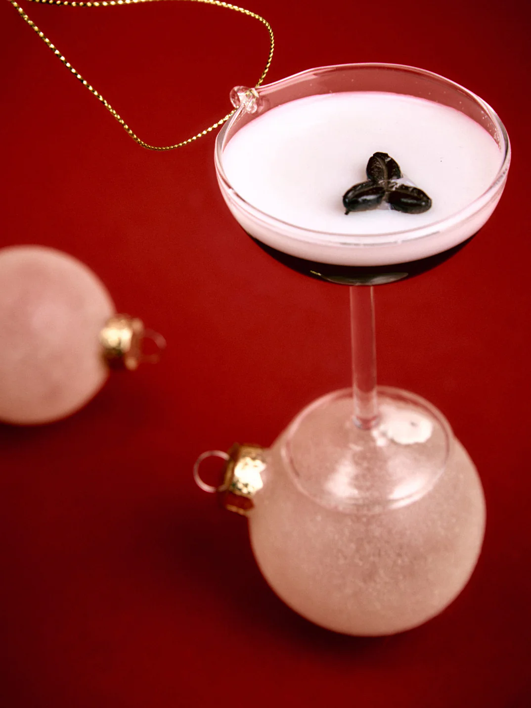 Espresso Martini Glass Christmas Tree Hanging Decoration - Image 2