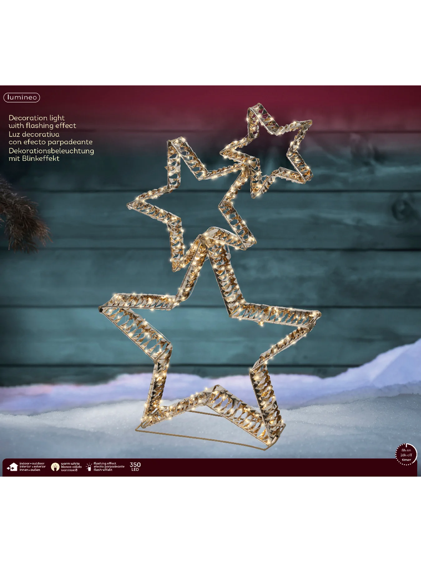 Micro LED Star Flashing Effect Christmas Light Decoration - Image 2