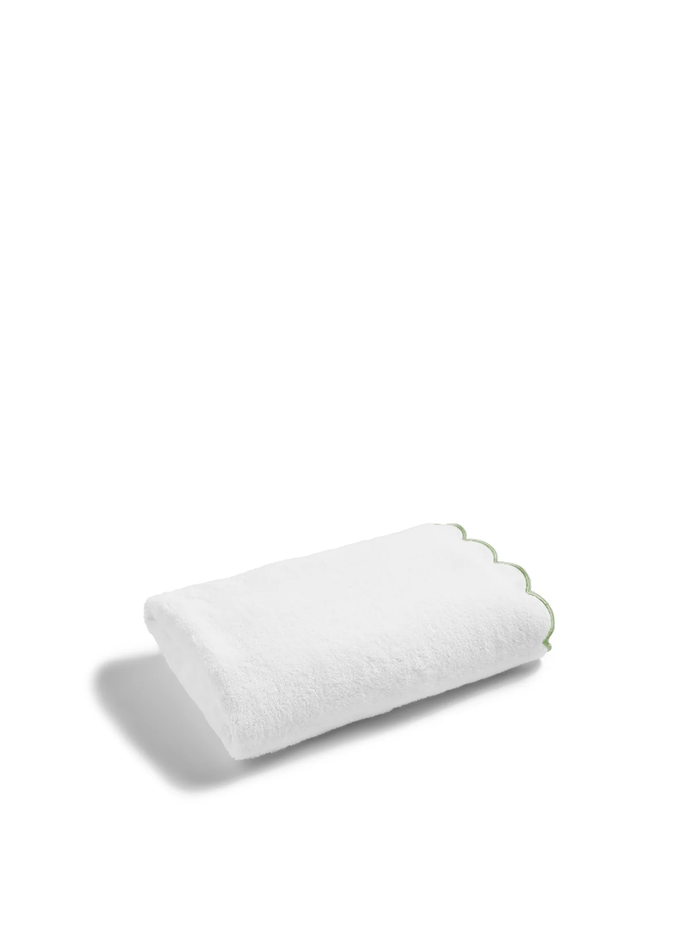 Scallop Edge Towel Green
