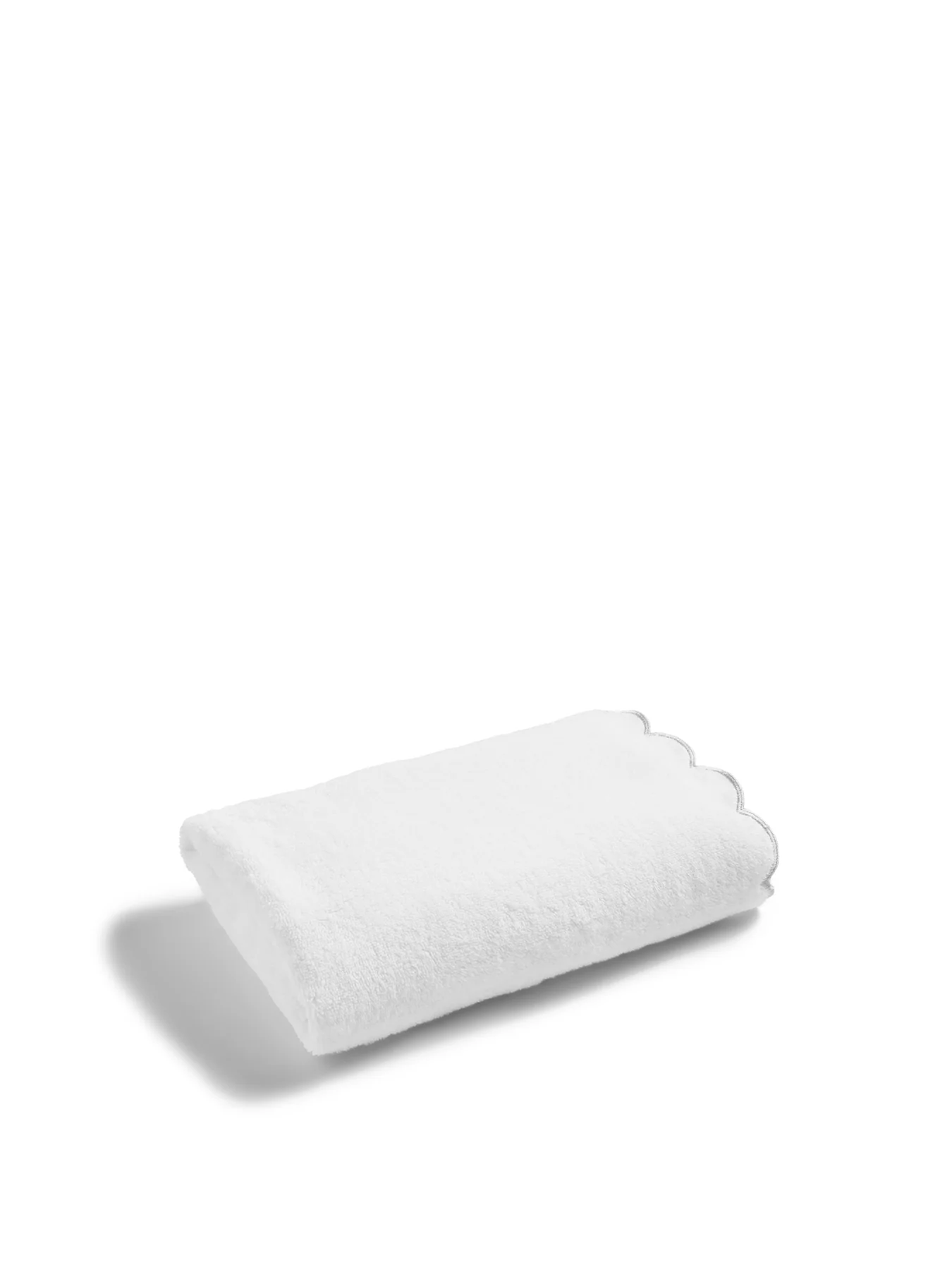 Scallop Edge Towel Silver