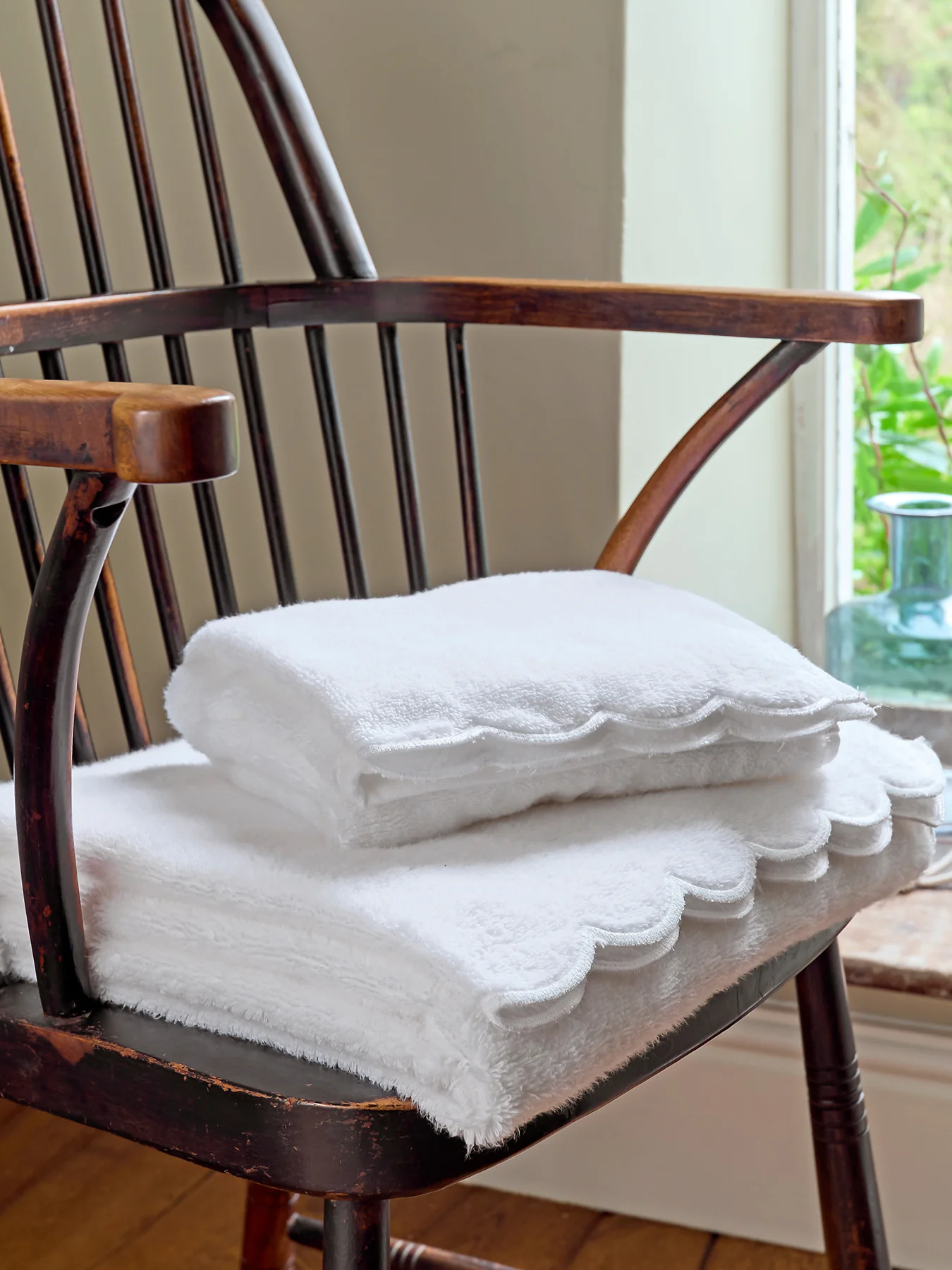 Scallop Edge Cotton Towel - Image 2