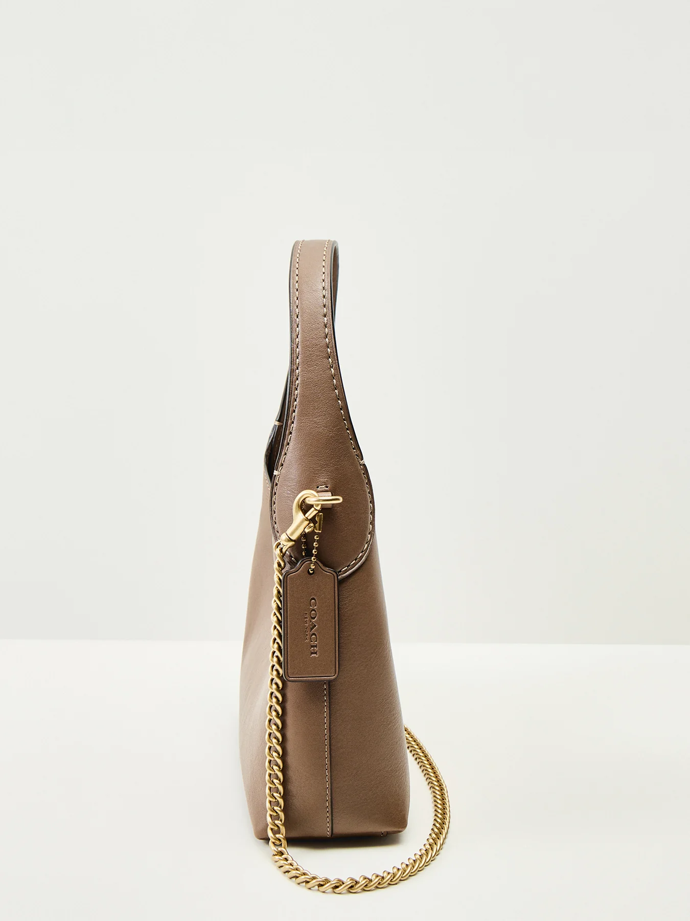 Brooklyn Shoulder Leather Bag 23 Dark Stone - Image 4