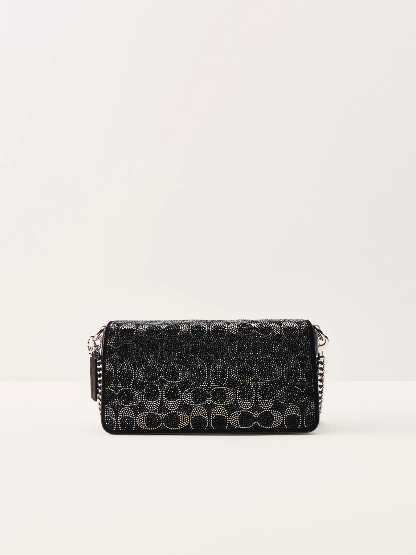 Crystal Suede Shoulder Bag Black - Image 3