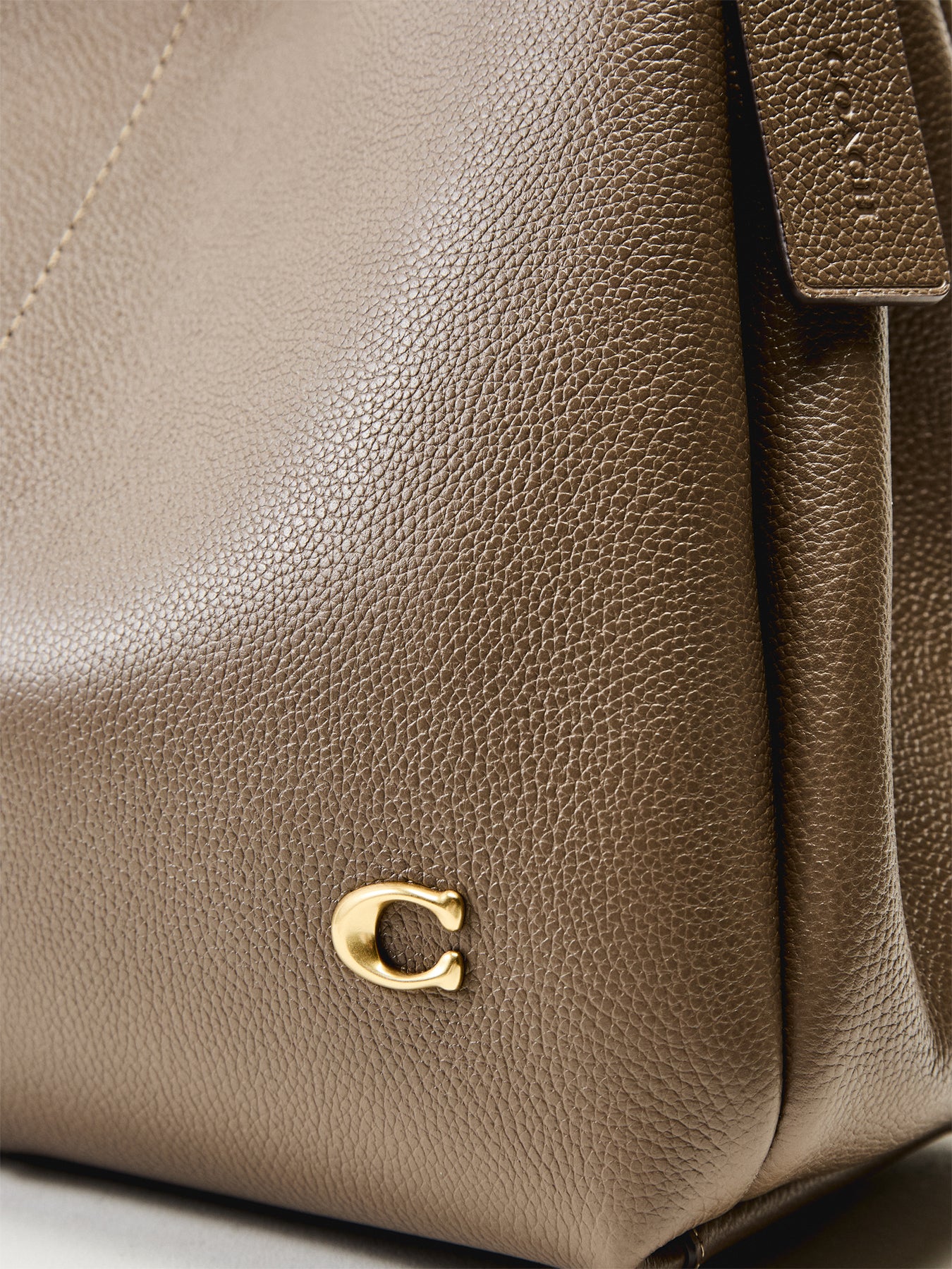 Lana Shoulder Leather Bag Dark Stone - Image 5