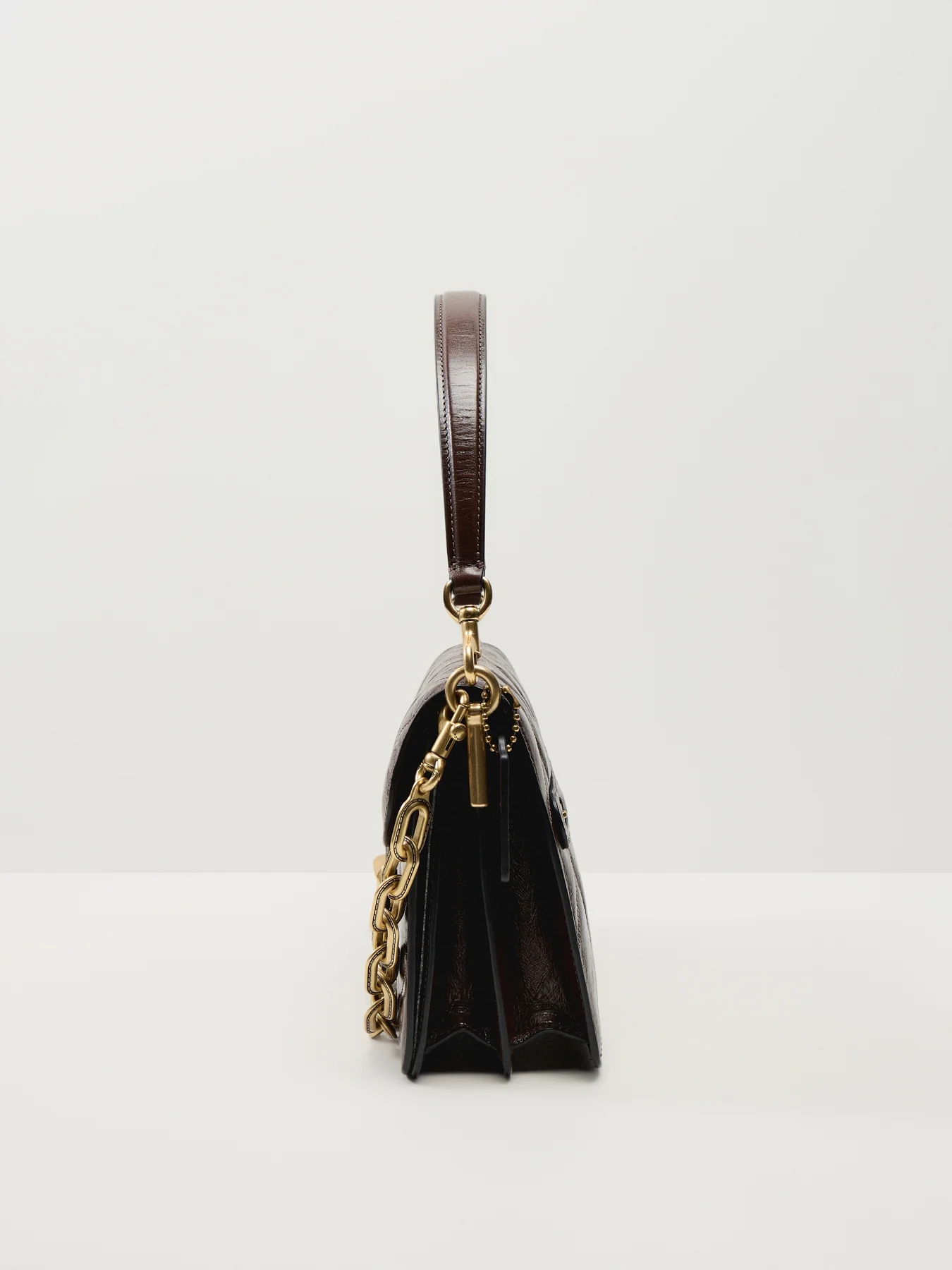 Quilted Glazed Leather Chain Tabby Shoulder Bag Maple - Image 4