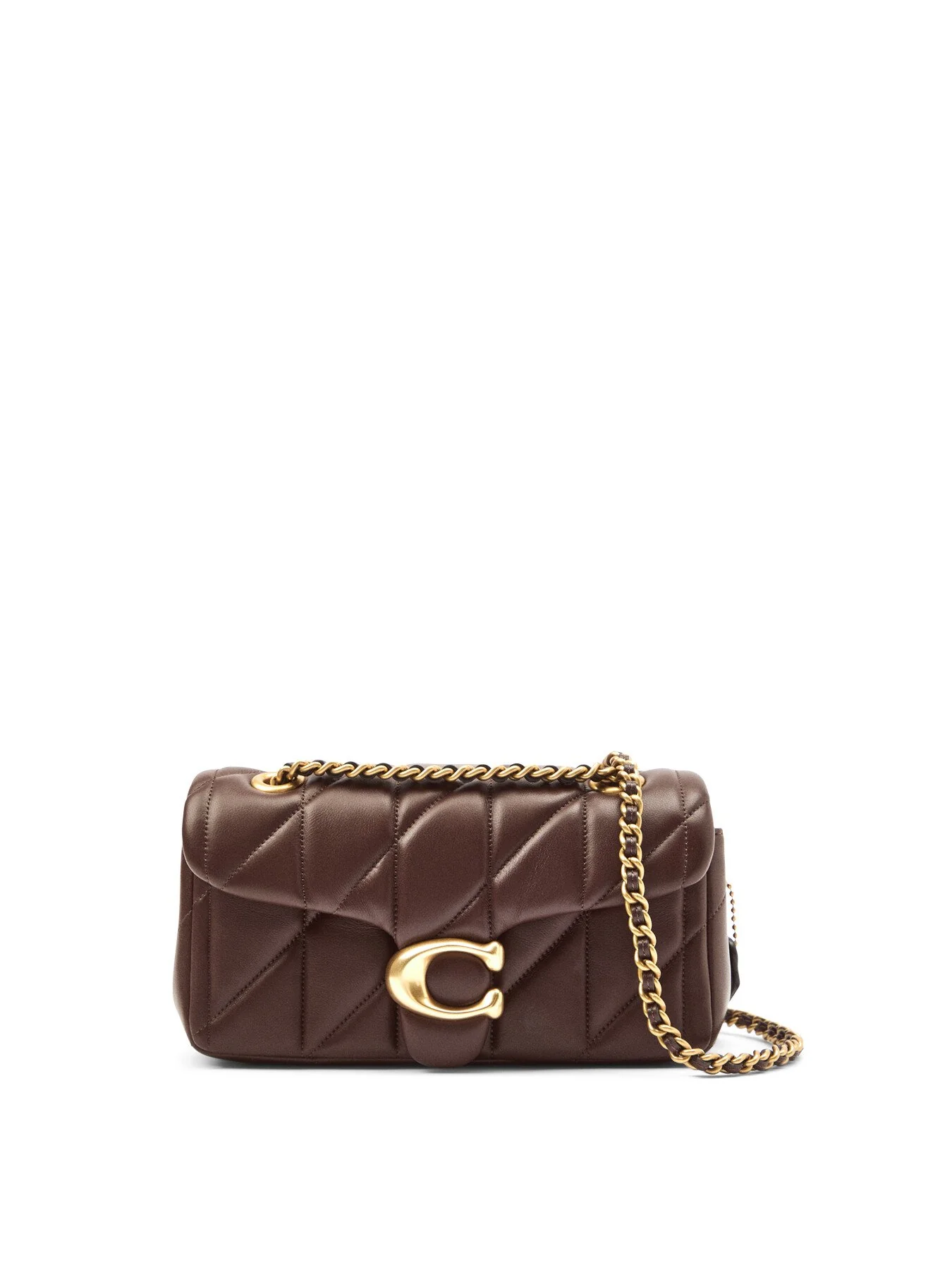 Quilted Tabby Shoulder Leather Bag 20 Maple