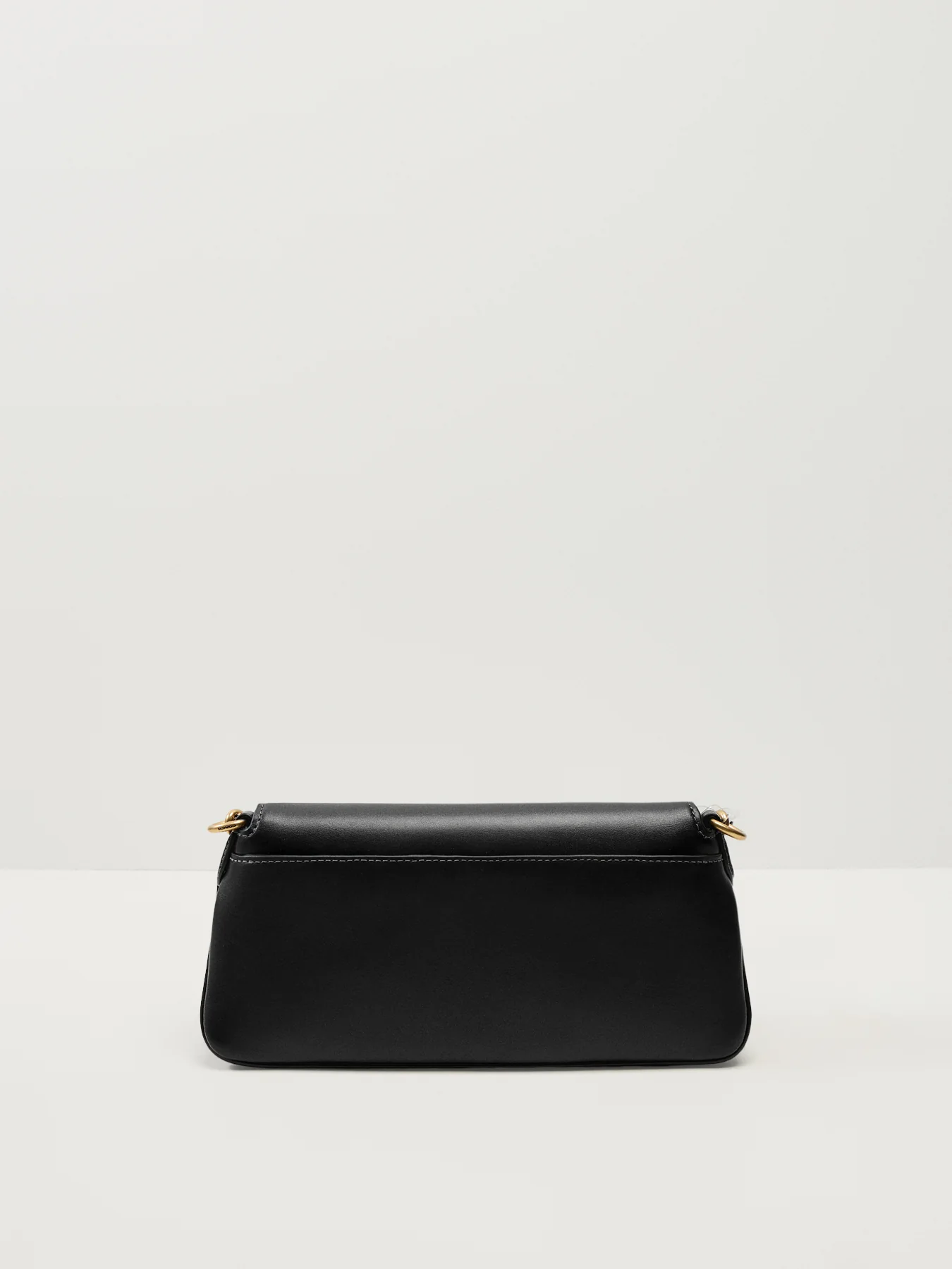 Refined Calf Leather Jet Shoulder Bag Black - Image 3