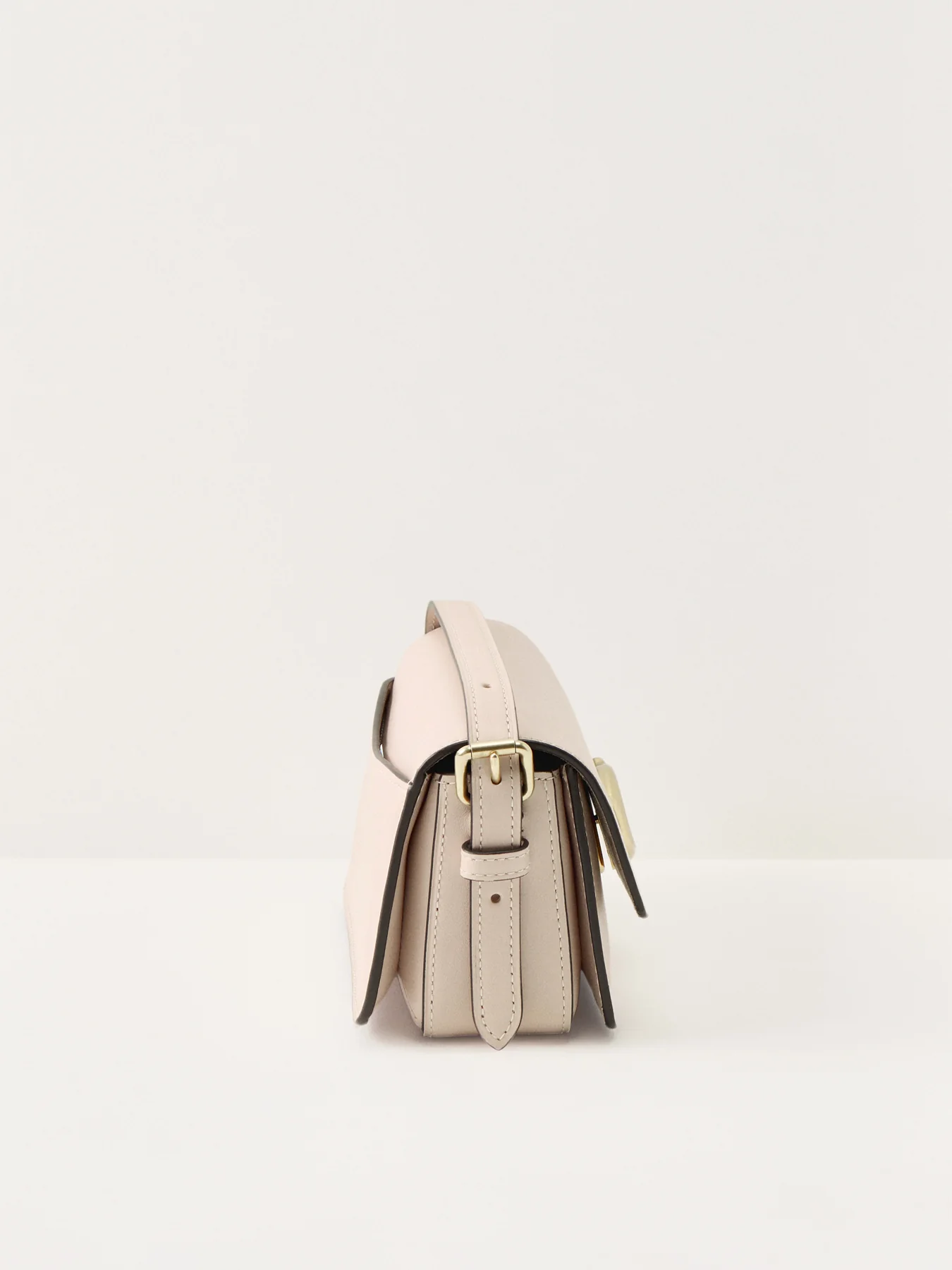 Refined Calf Leather Zoe Shoulder Bag White - Image 4