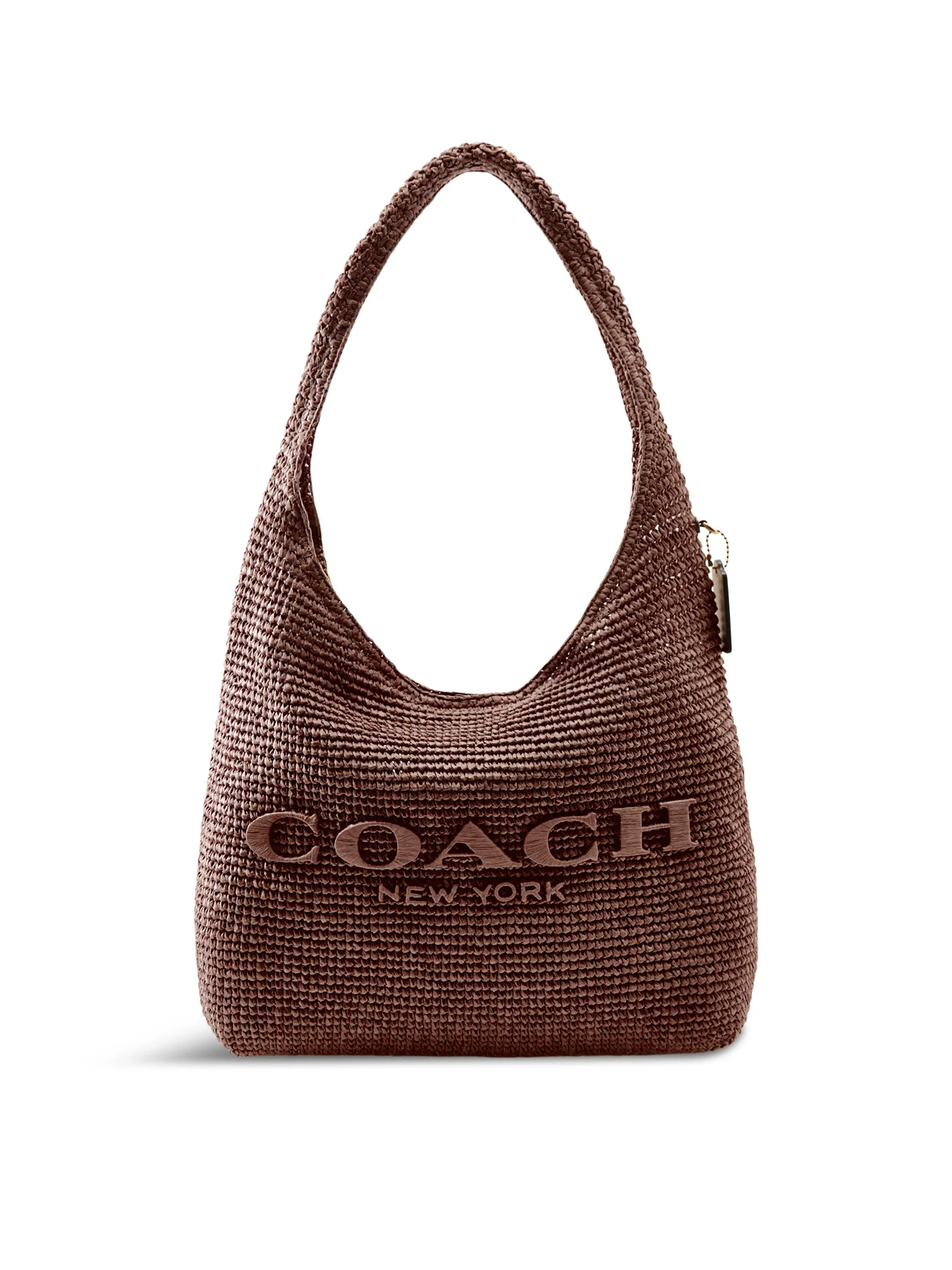 Brooklyn Straw Shoulder Bag Brown