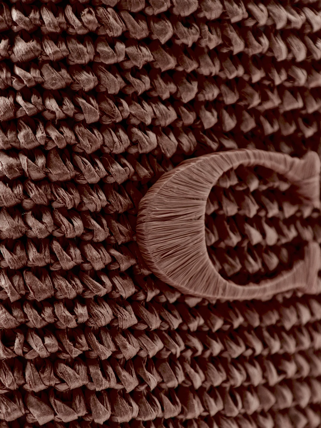 Brooklyn Straw Shoulder Bag Brown - Image 5