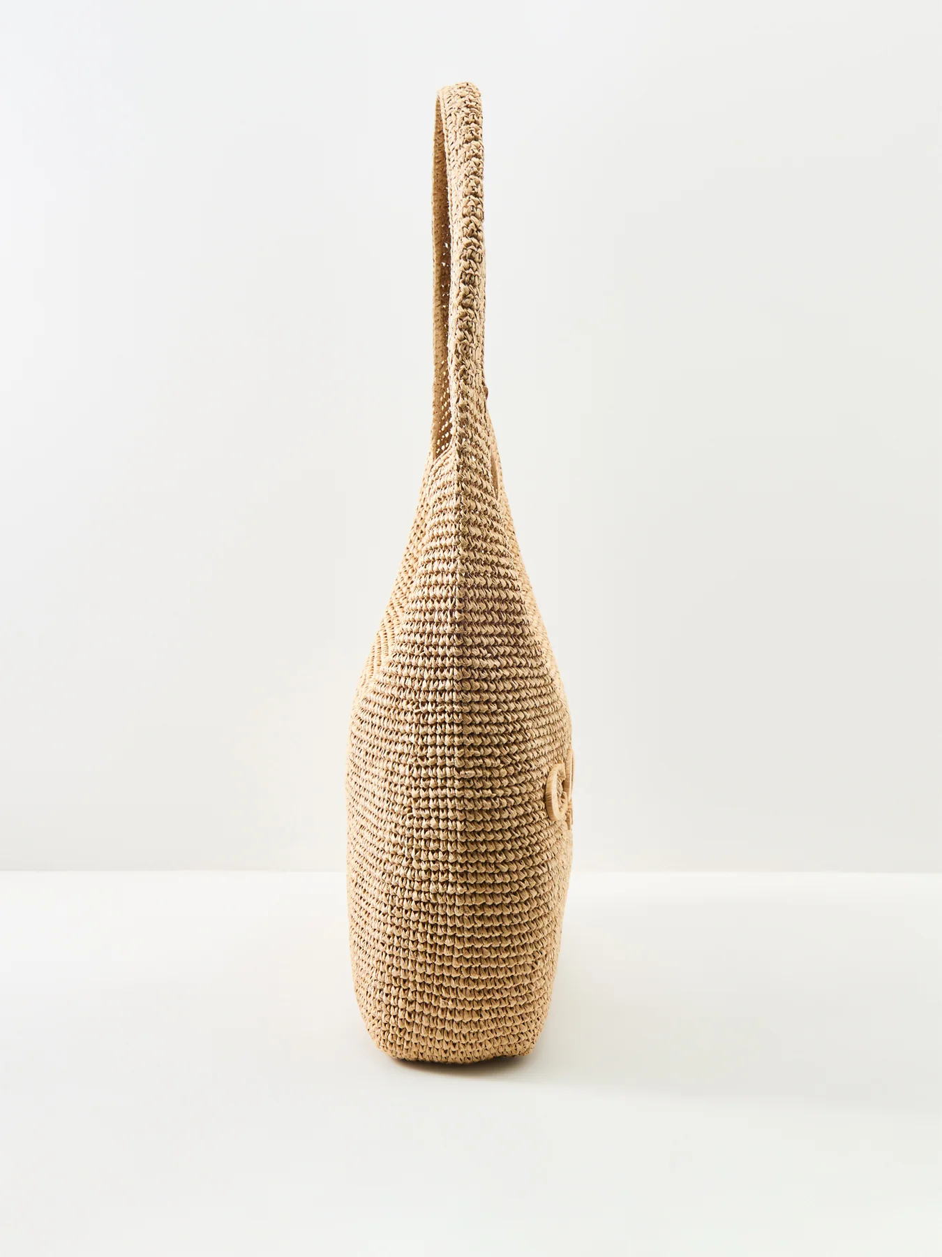 Brooklyn Straw Shoulder Bag Tan - Image 4