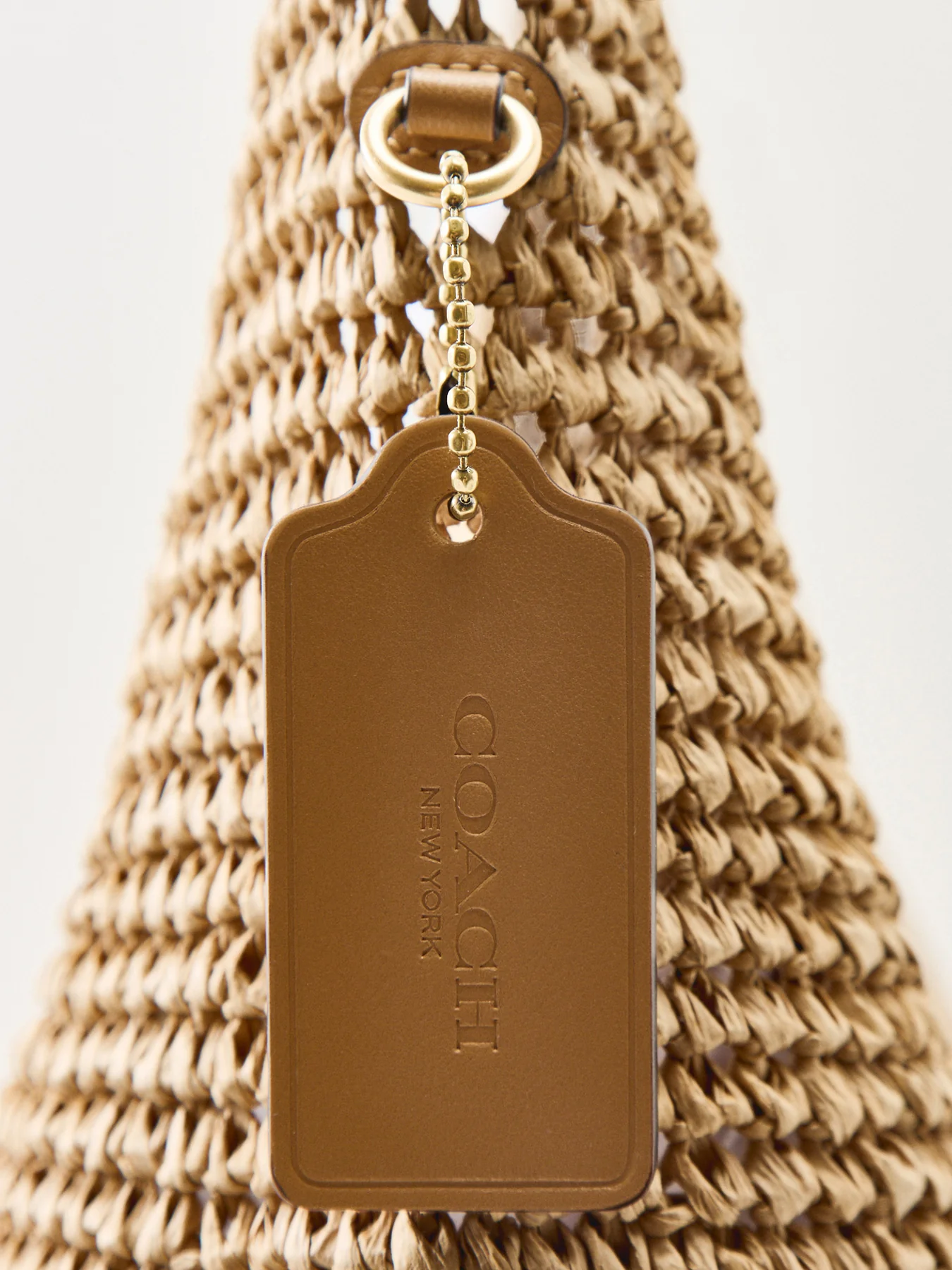Brooklyn Straw Shoulder Bag Tan - Image 5