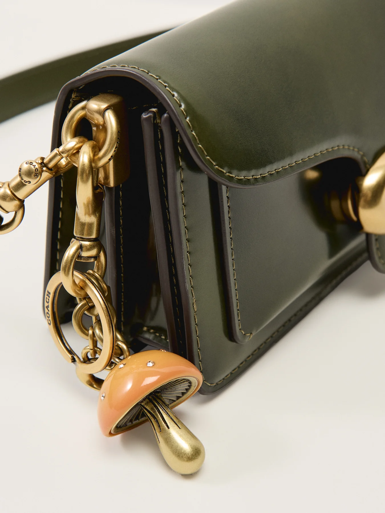Resin Mushrom Bag Charm Mustard - Image 3