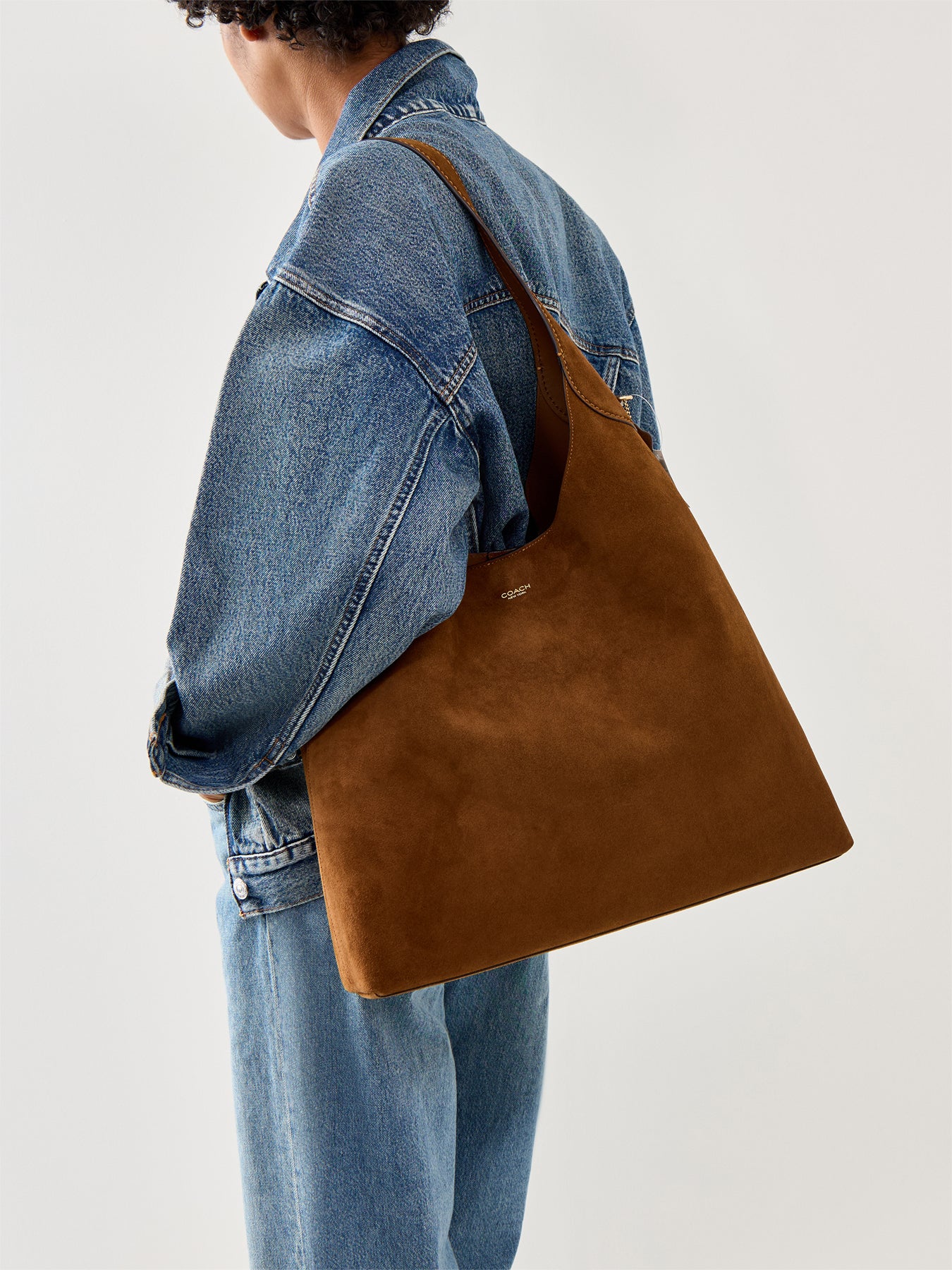 Suede Brooklyn Bag Warm Brown - Image 2