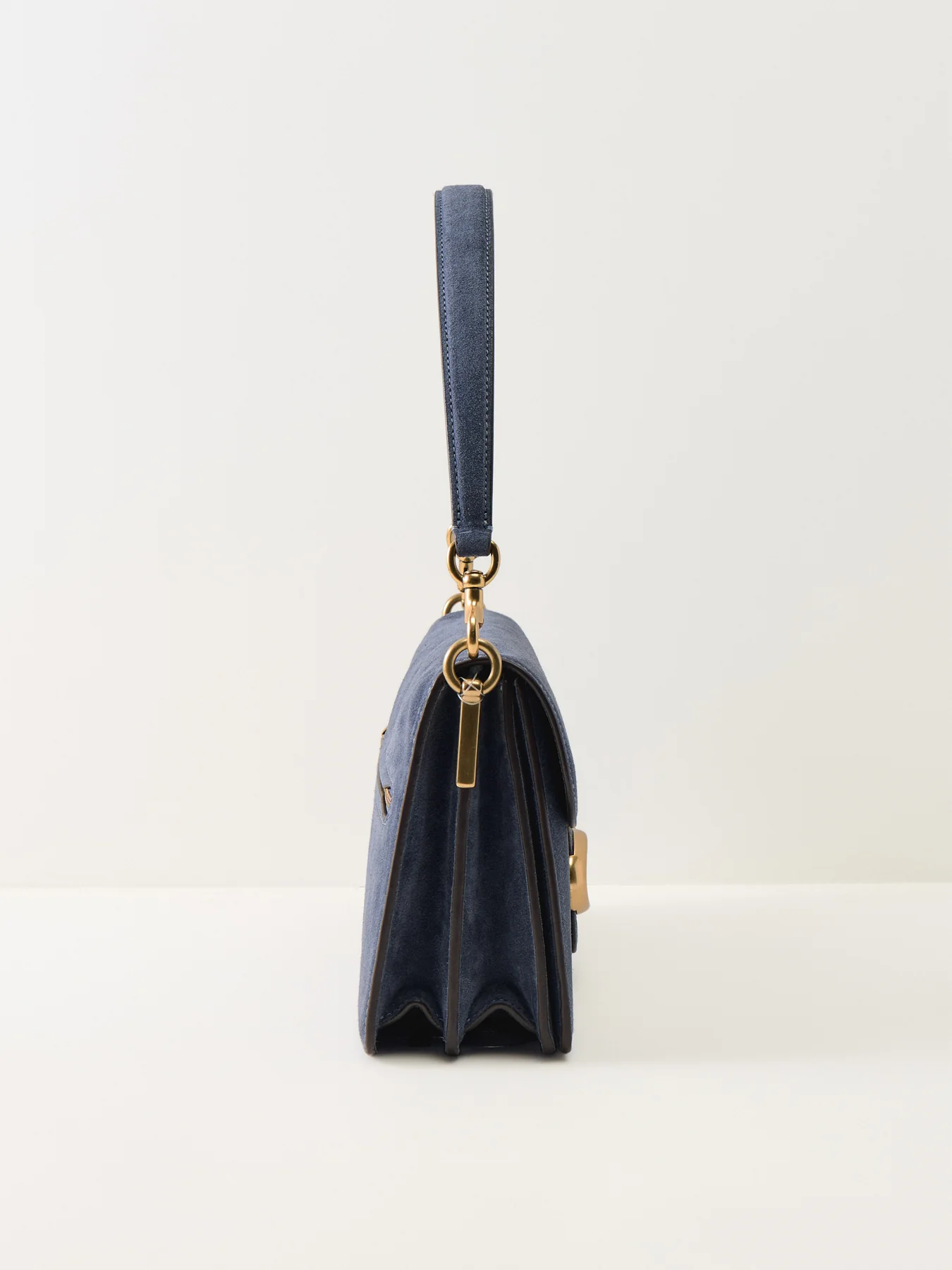 Suede Chain Tabby Shoulder Bag Blue - Image 3