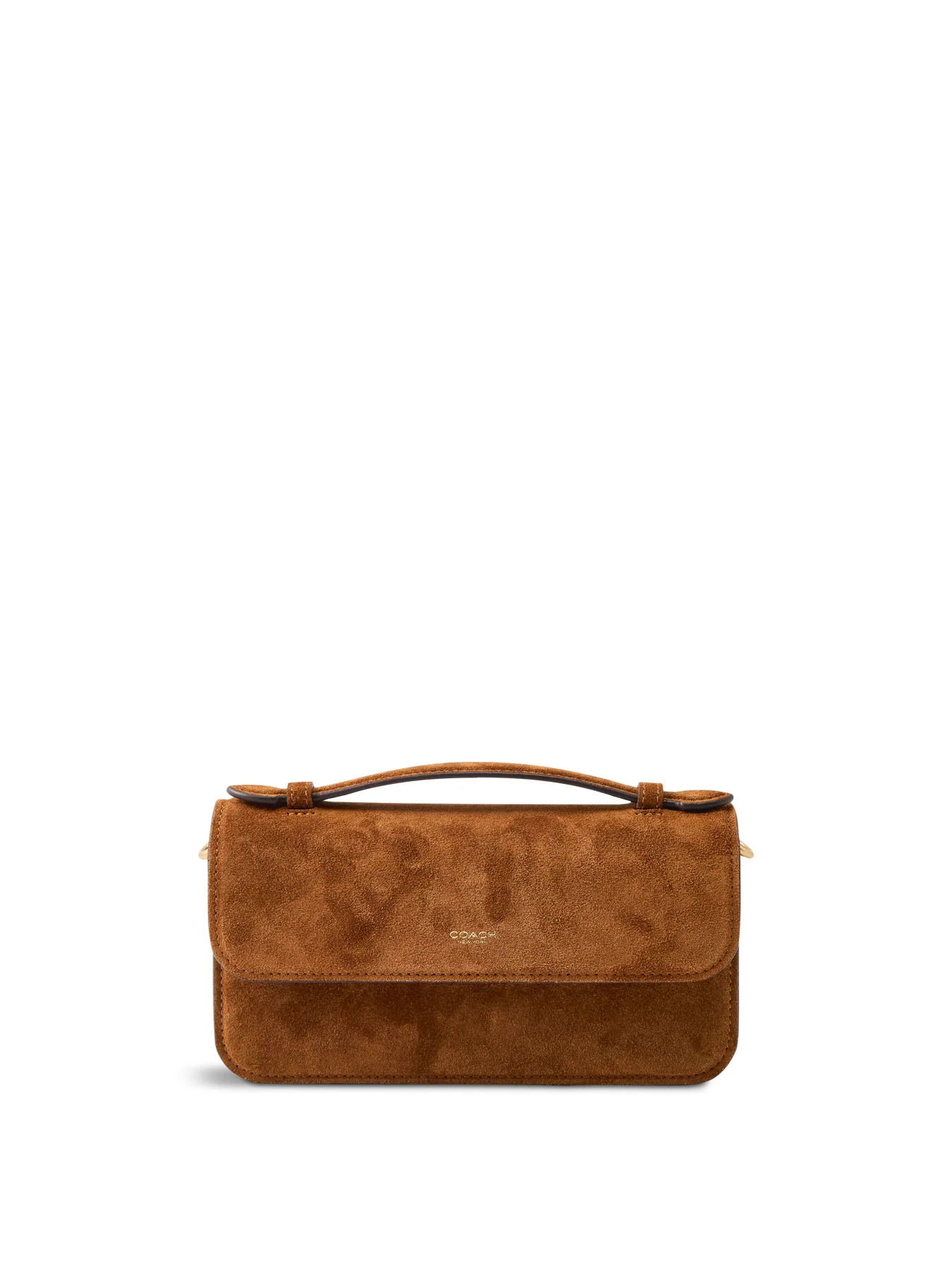 Suede Elora Top Handle Crossbody Bag Brown