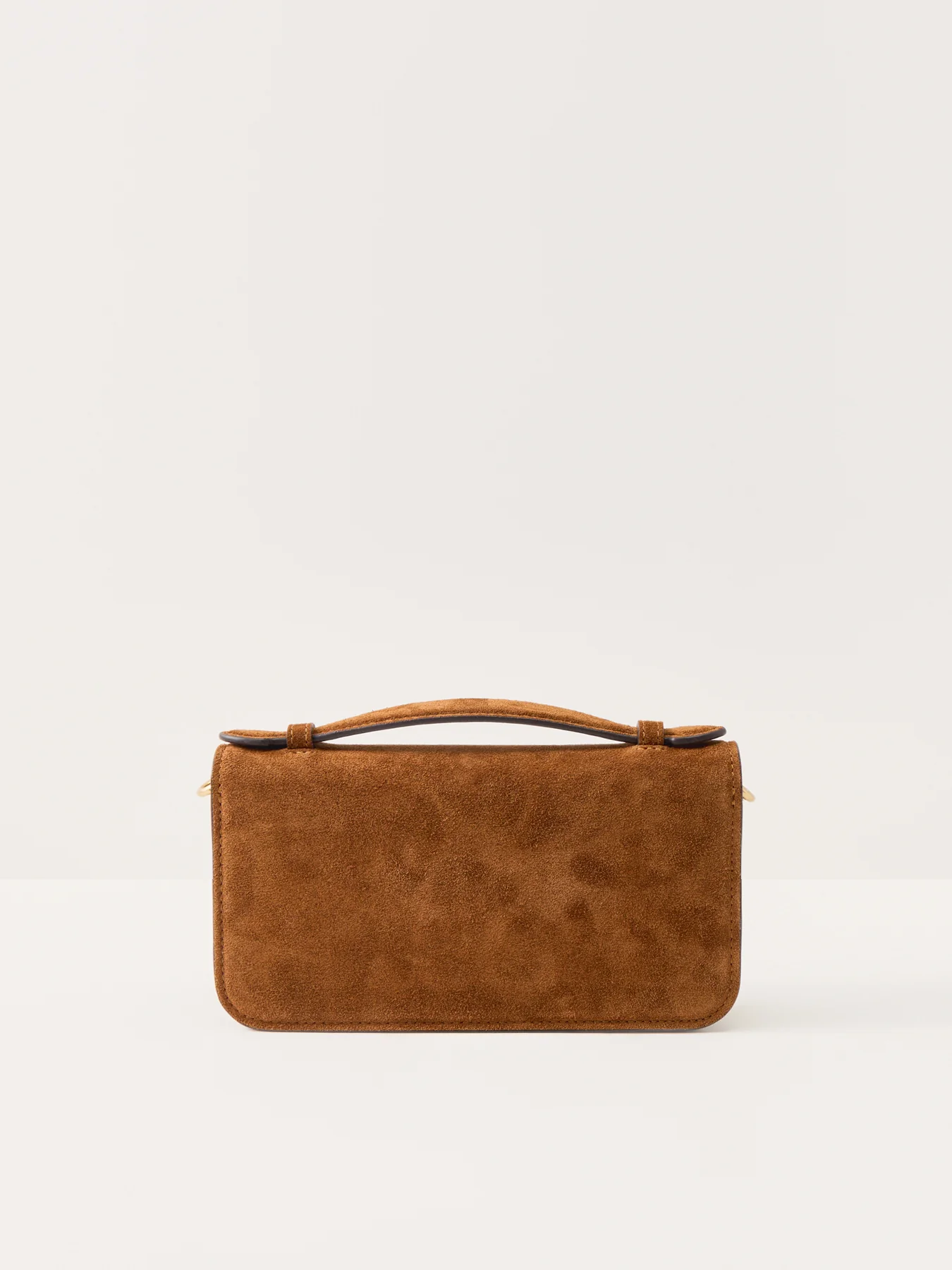 Suede Elora Top Handle Crossbody Bag Brown - Image 3