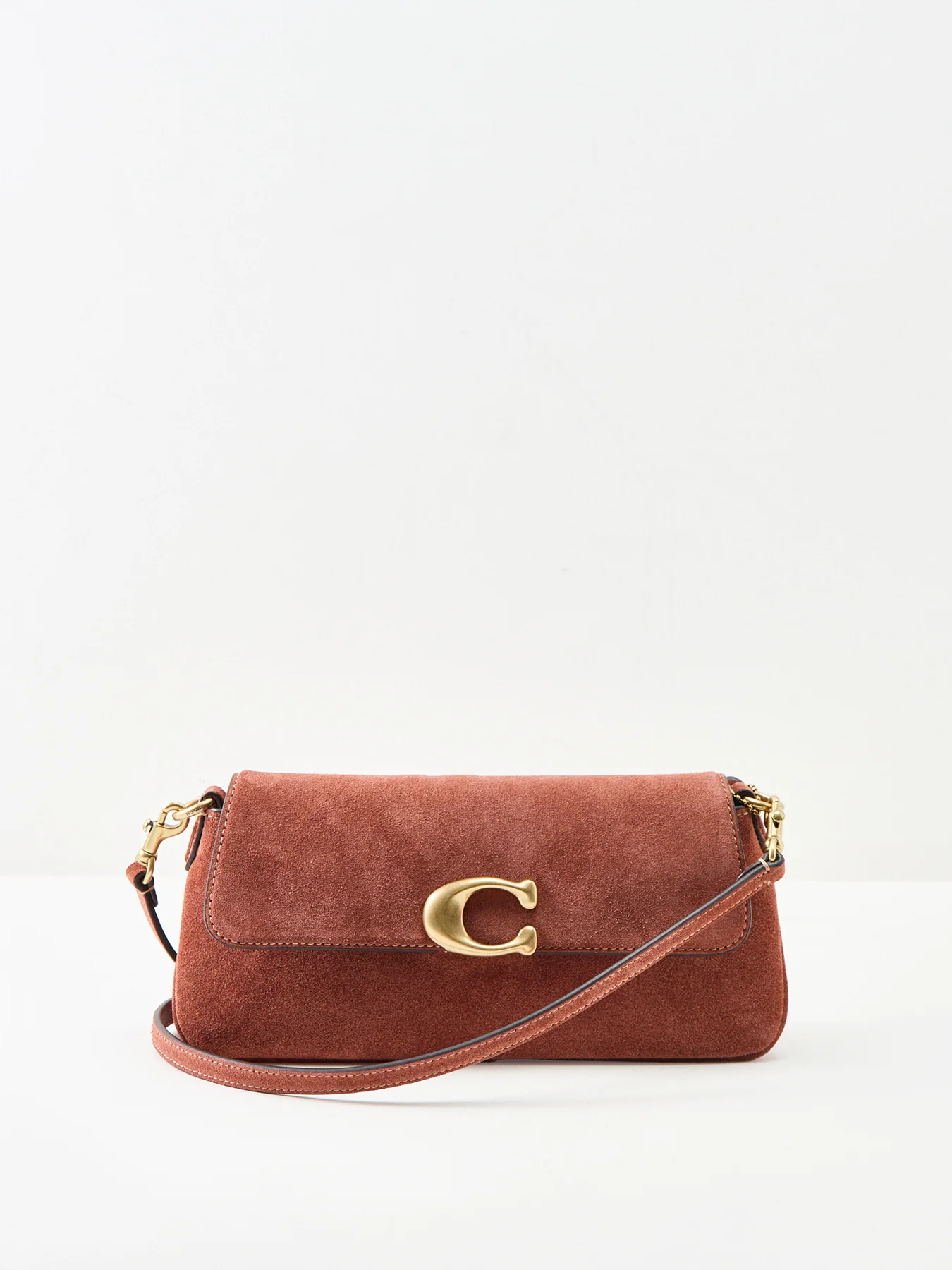 Suede Jet Shoulder Bag Tan - Image 6