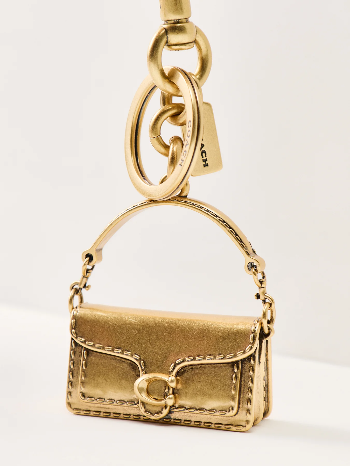Tabby Bag Charm Gold - Image 3