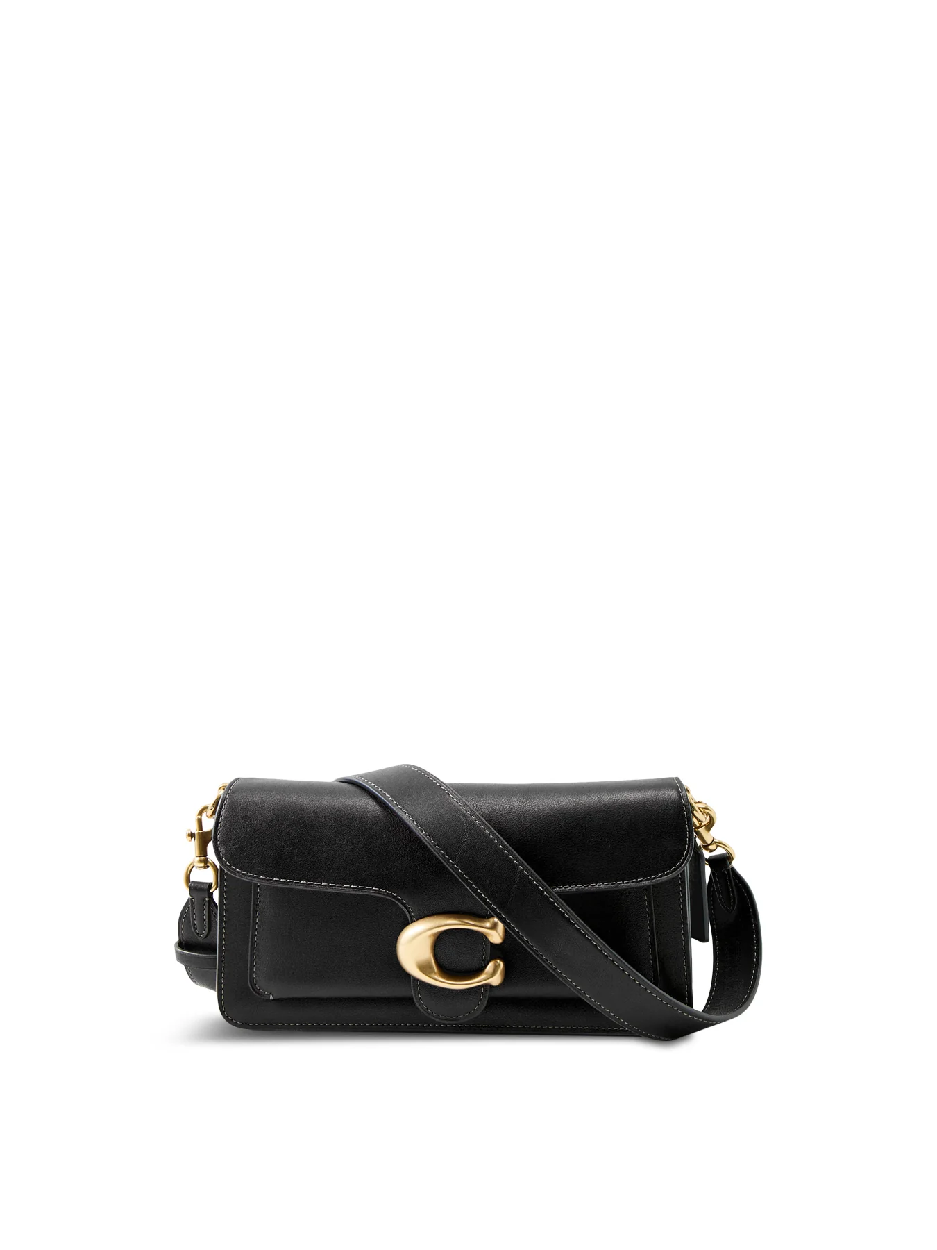 Tabby Soft Grain Leather Shoulder Bag 26 Black