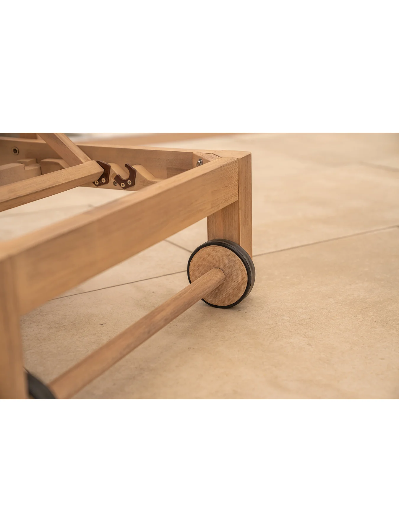 Cora Rope Garden Sun Lounger Cream - Image 5