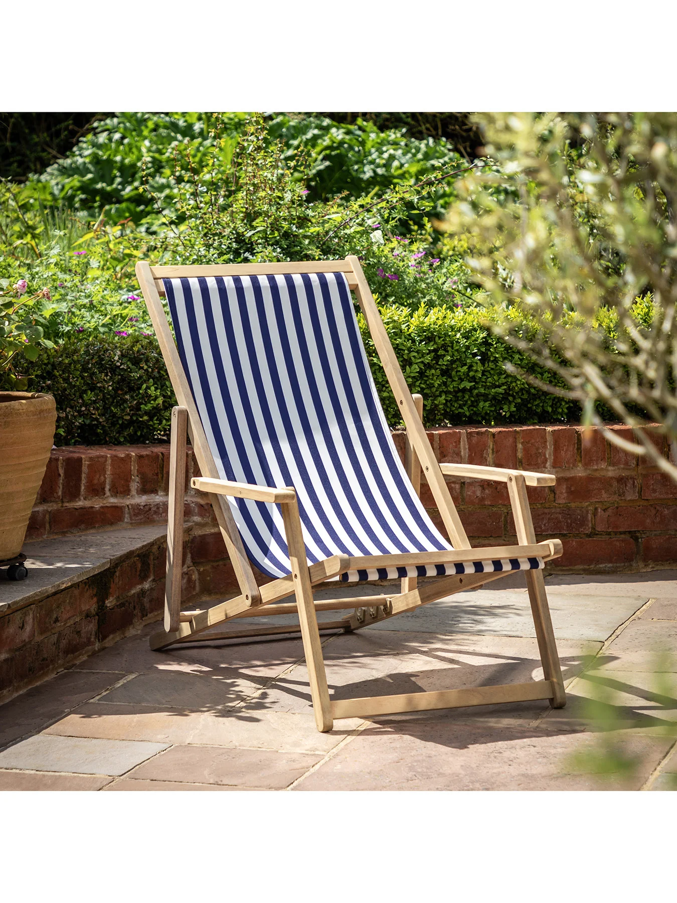 Creta Deck Chair Navy Stripe - Image 2
