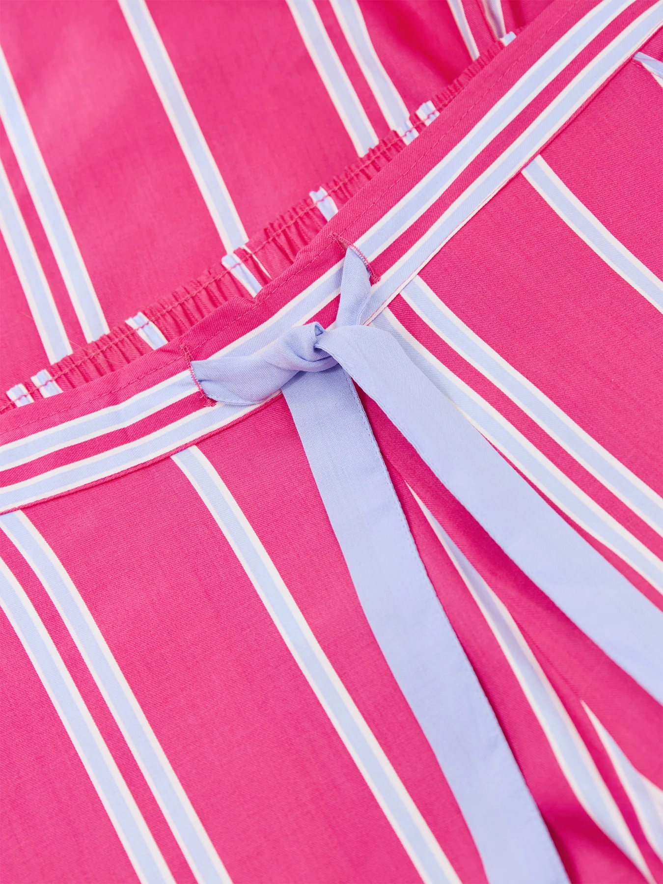 Pink Printed Stripe Wide Leg Pyjama Bottoms - Image 4