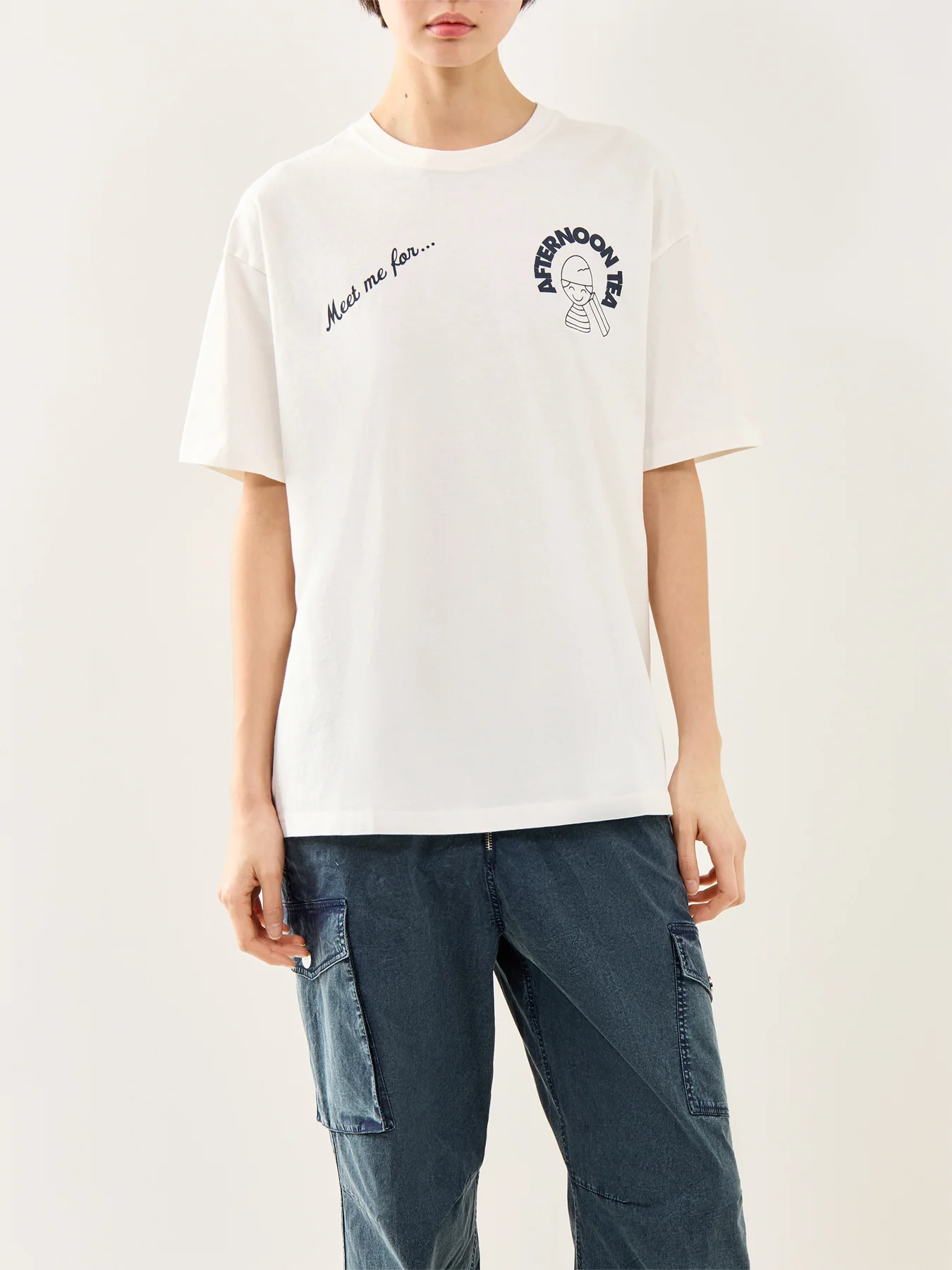 Afternoon Tea Boyfriend T-Shirt White - Image 4