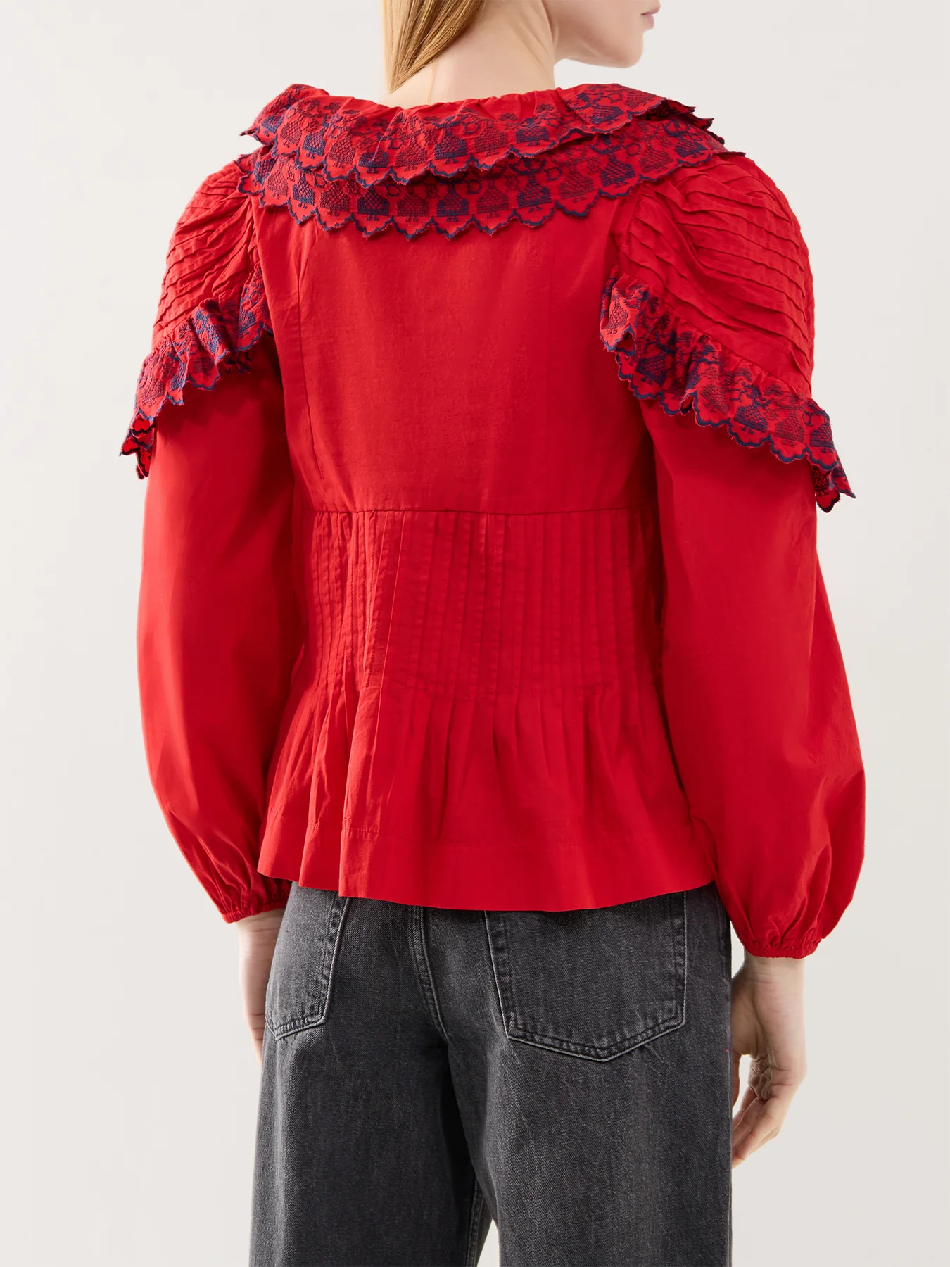 Caroline Long Sleeve Blouse Red - Image 5
