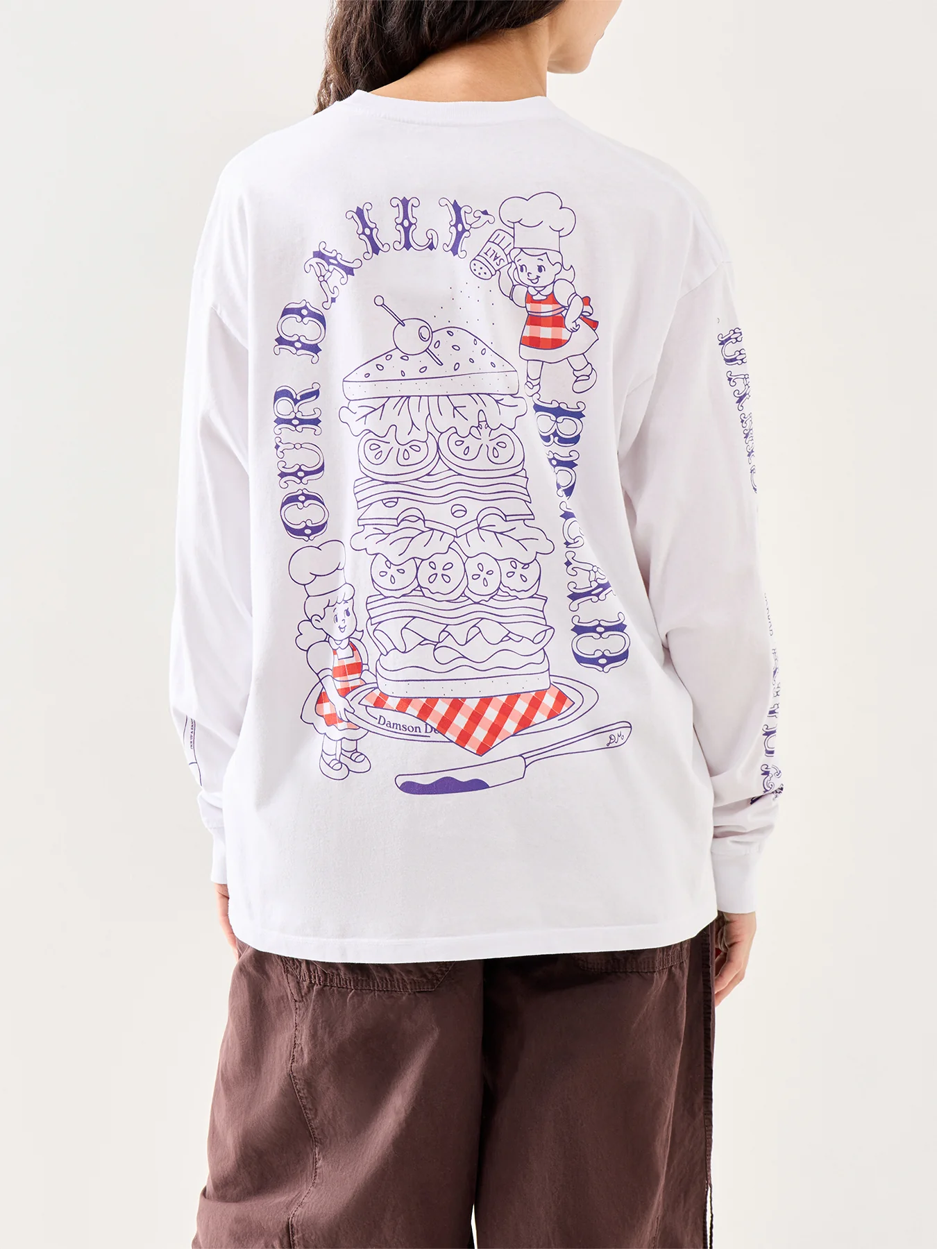 Deli Long Sleeve T-Shirt White - Image 5