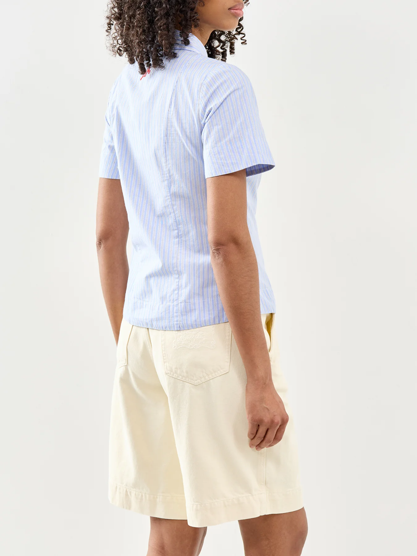 Ebba Stripe Shirt Blue - Image 5