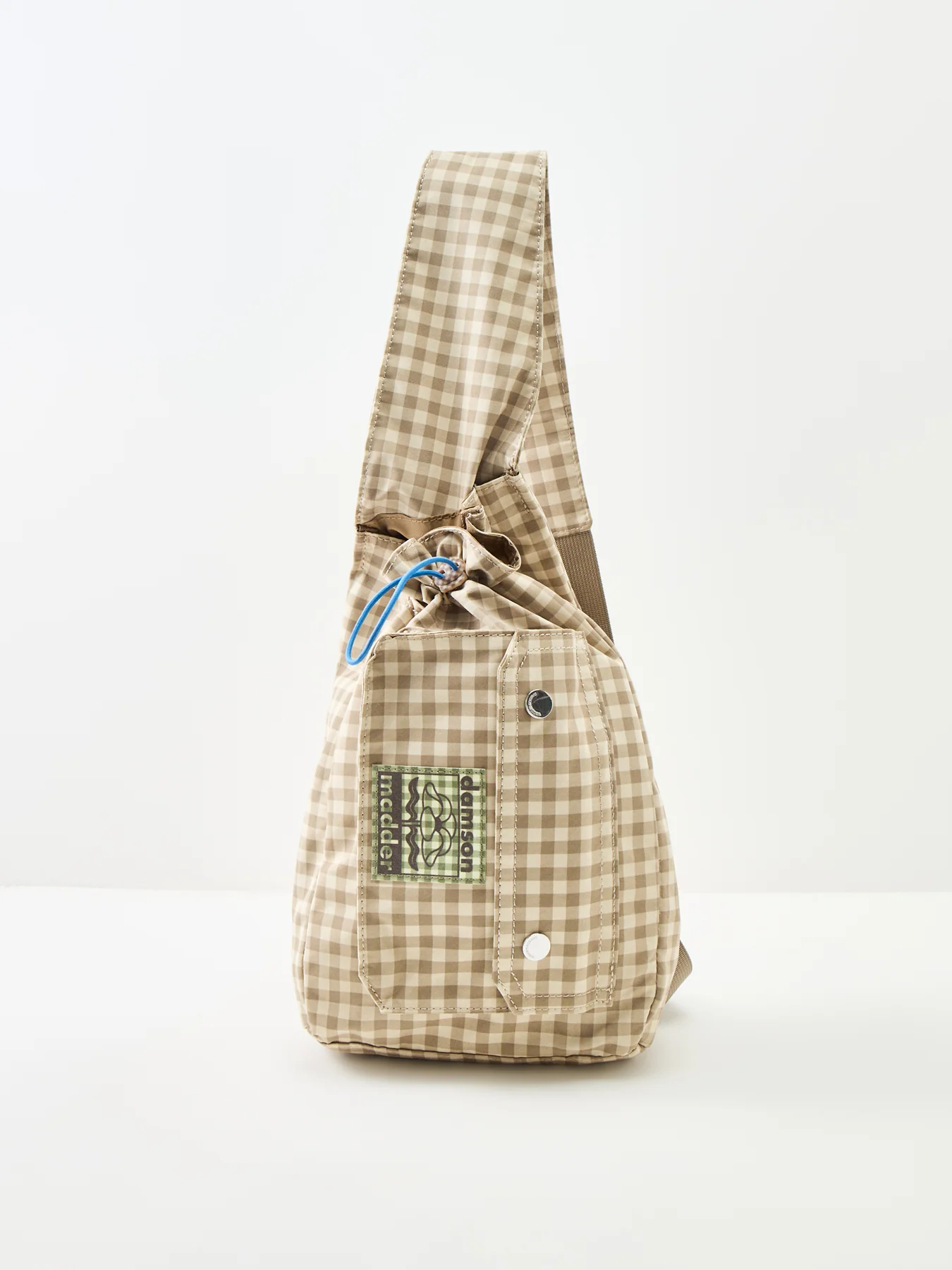 Matilda Gingham Crossbody Bag Brown - Image 6