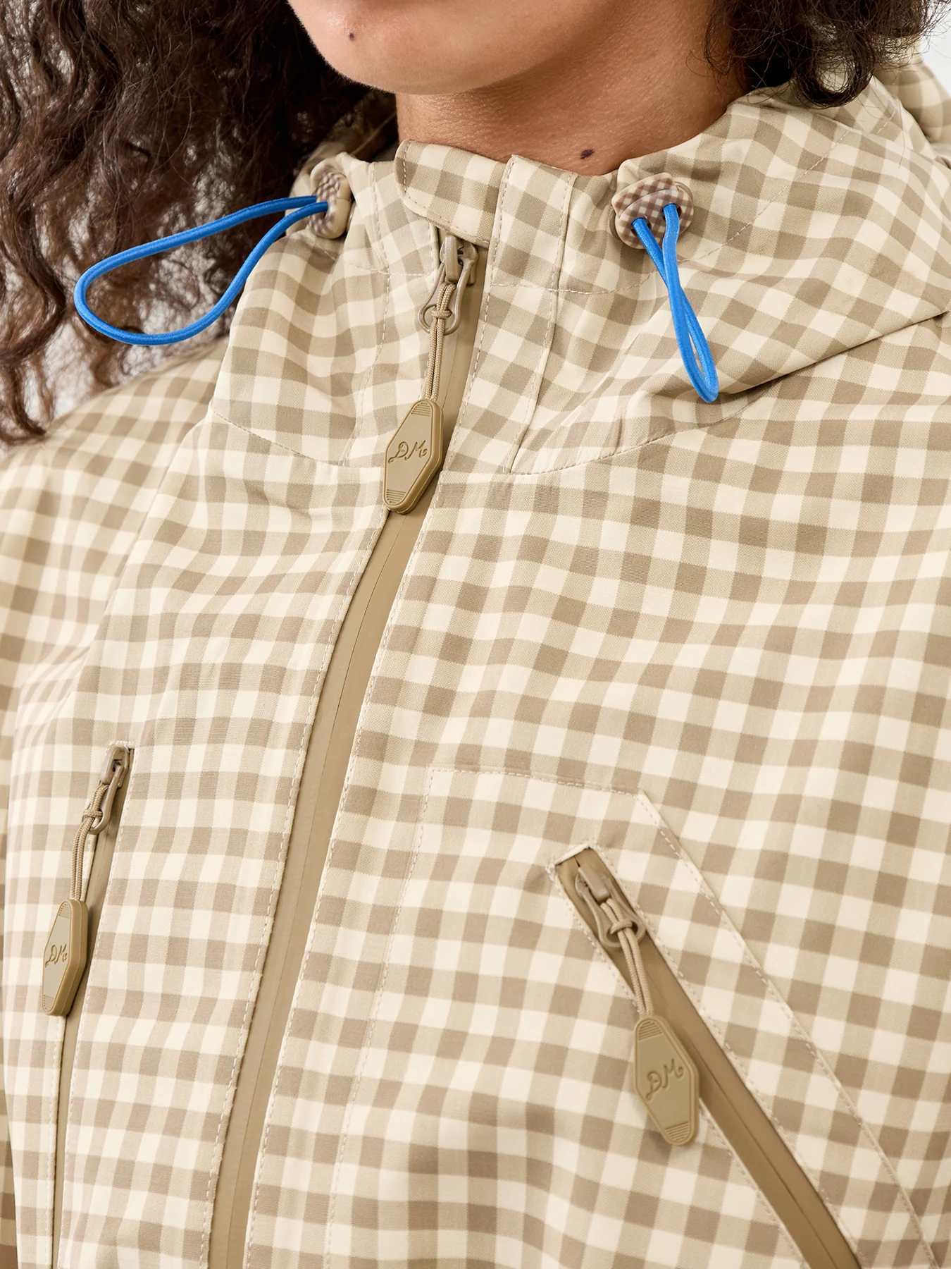 Matilda Raincoat Gingham Beige - Image 3