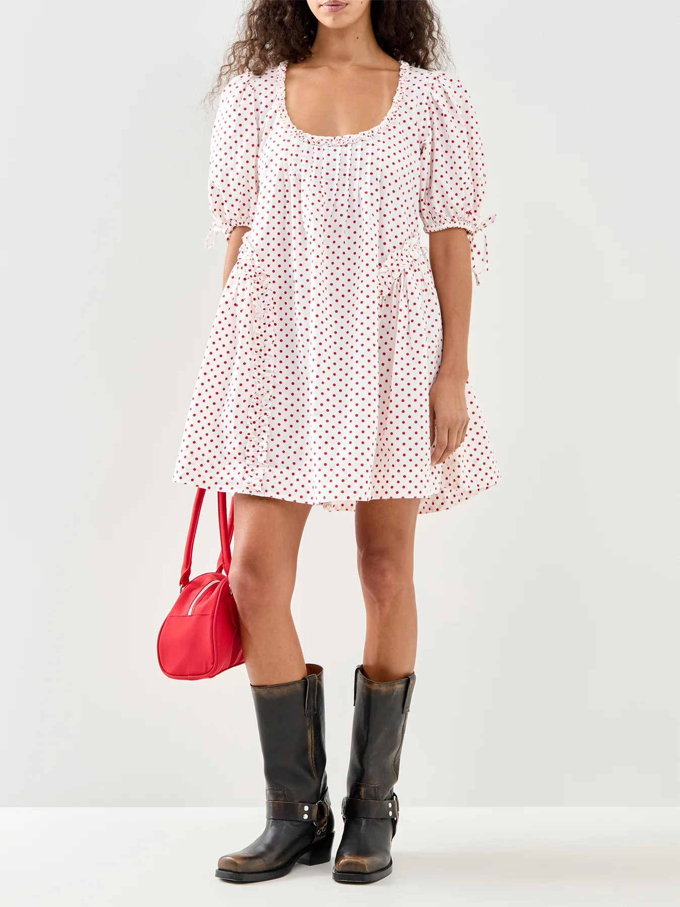 Meri Mini Dress Red Spot - Image 2