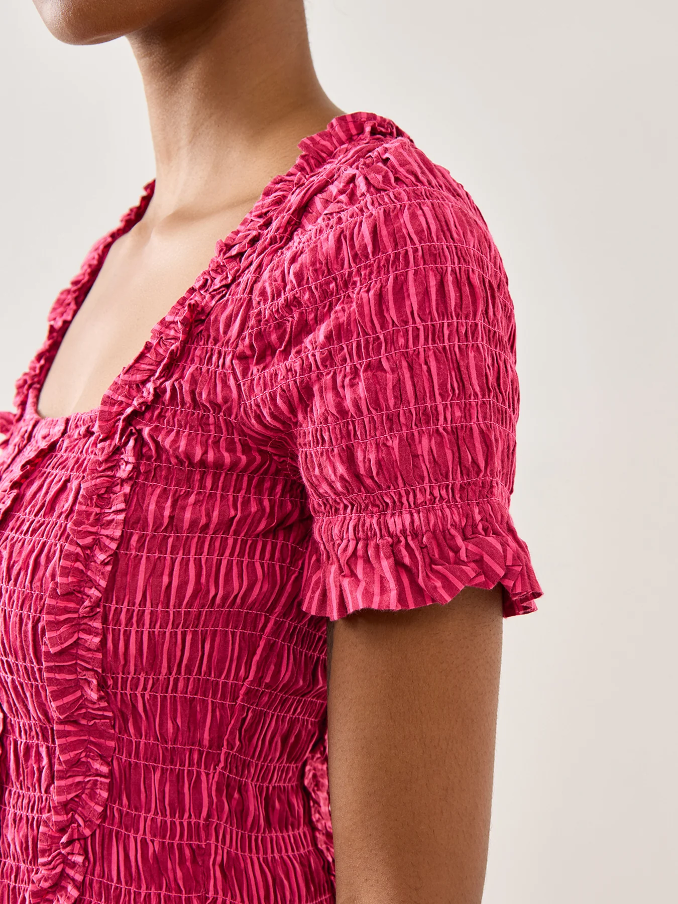 Raphaela Ruffle Midi Dress  Berry Business - Image 3