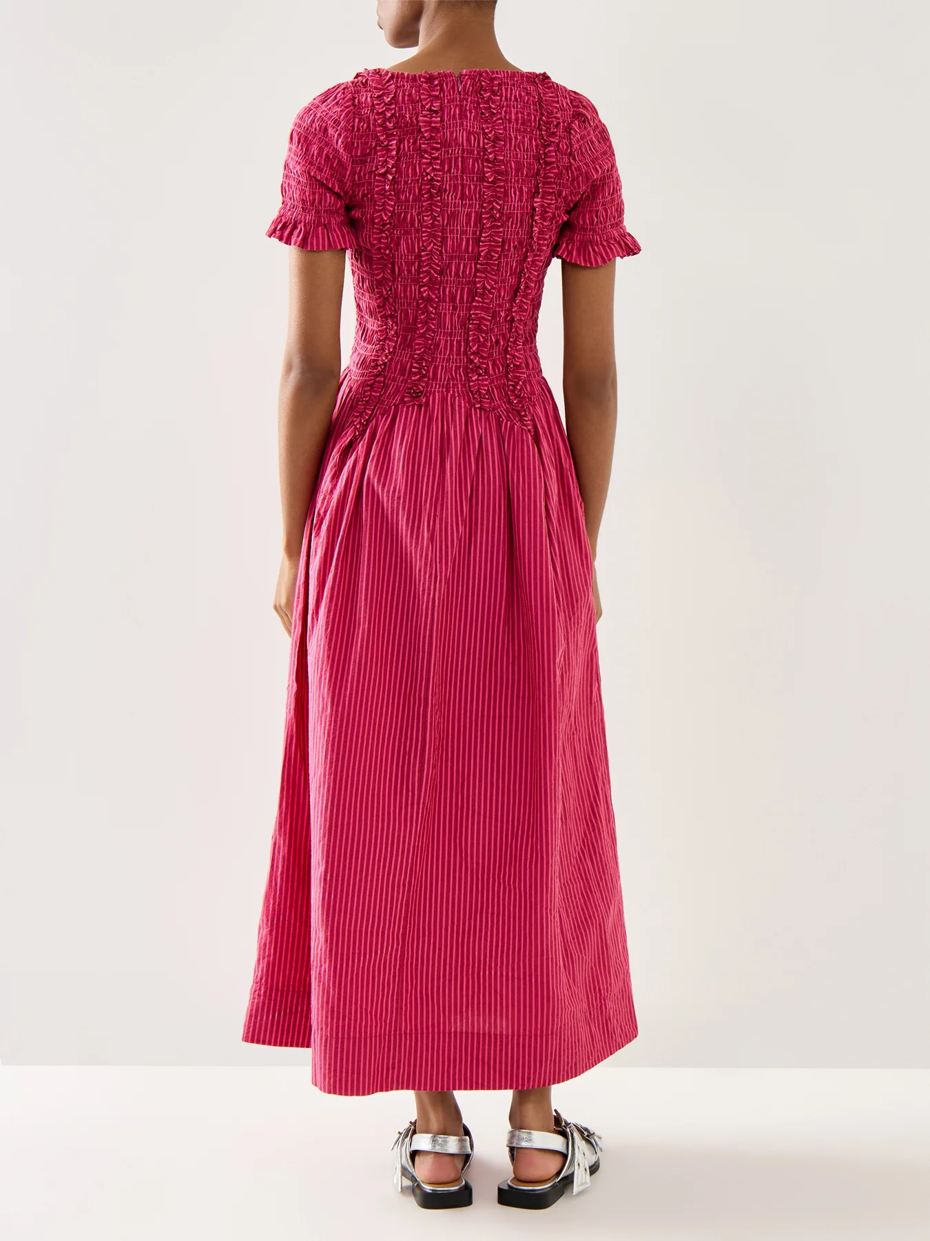 Raphaela Ruffle Midi Dress  Berry Business - Image 5