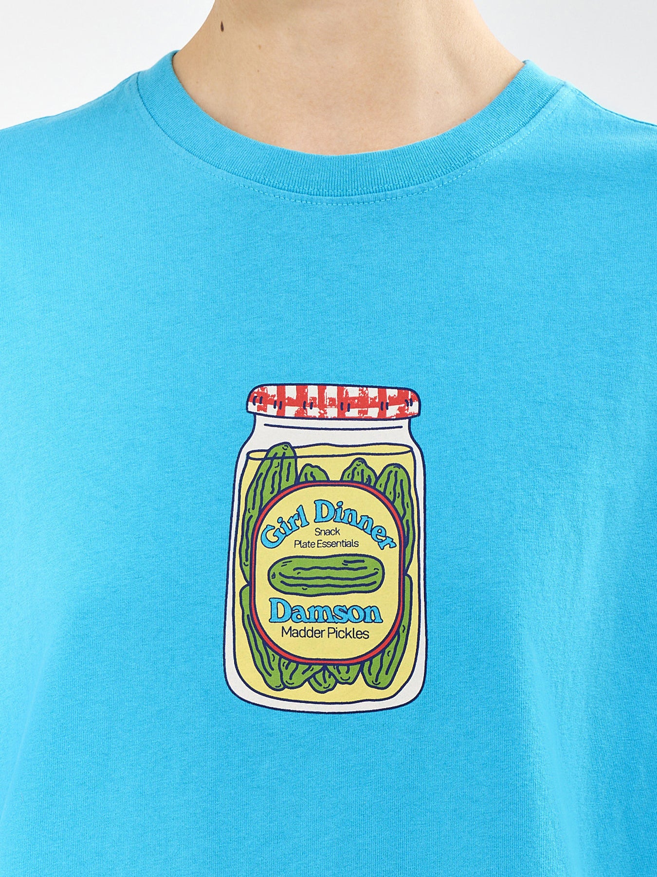Snack Plate Graphic T-Shirt Blue - Image 3