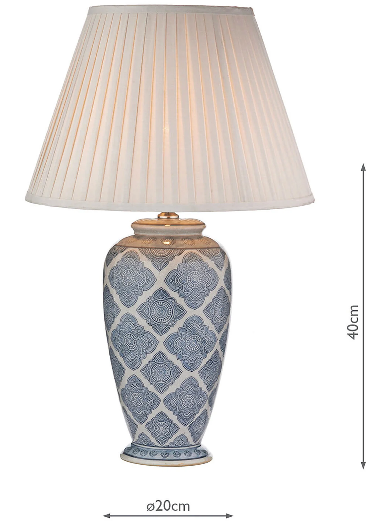 Ely Table Lamp Blue Base - Image 5