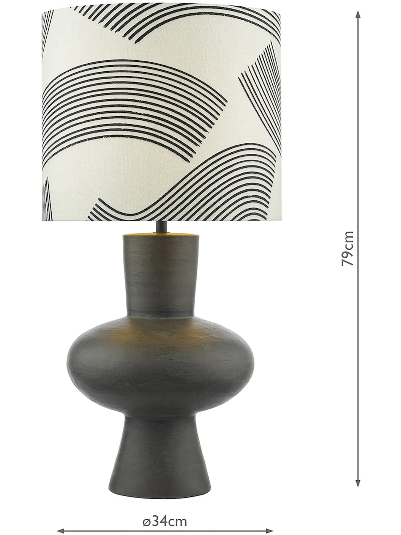 Miho 1 Light Table Lamp With Shade - Image 4