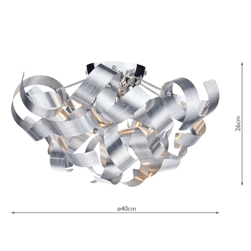 Rawley 4 Light Ribbon Flush - Image 3
