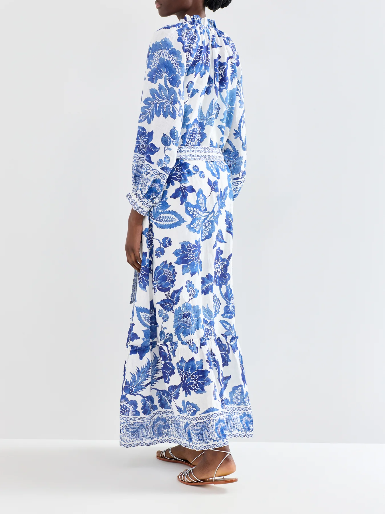 Idania Linen Shirt Dress Blue - Image 5