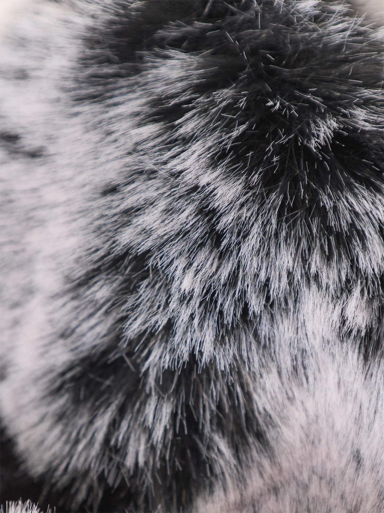 Faux Fur Trim Gloves Black - Image 2