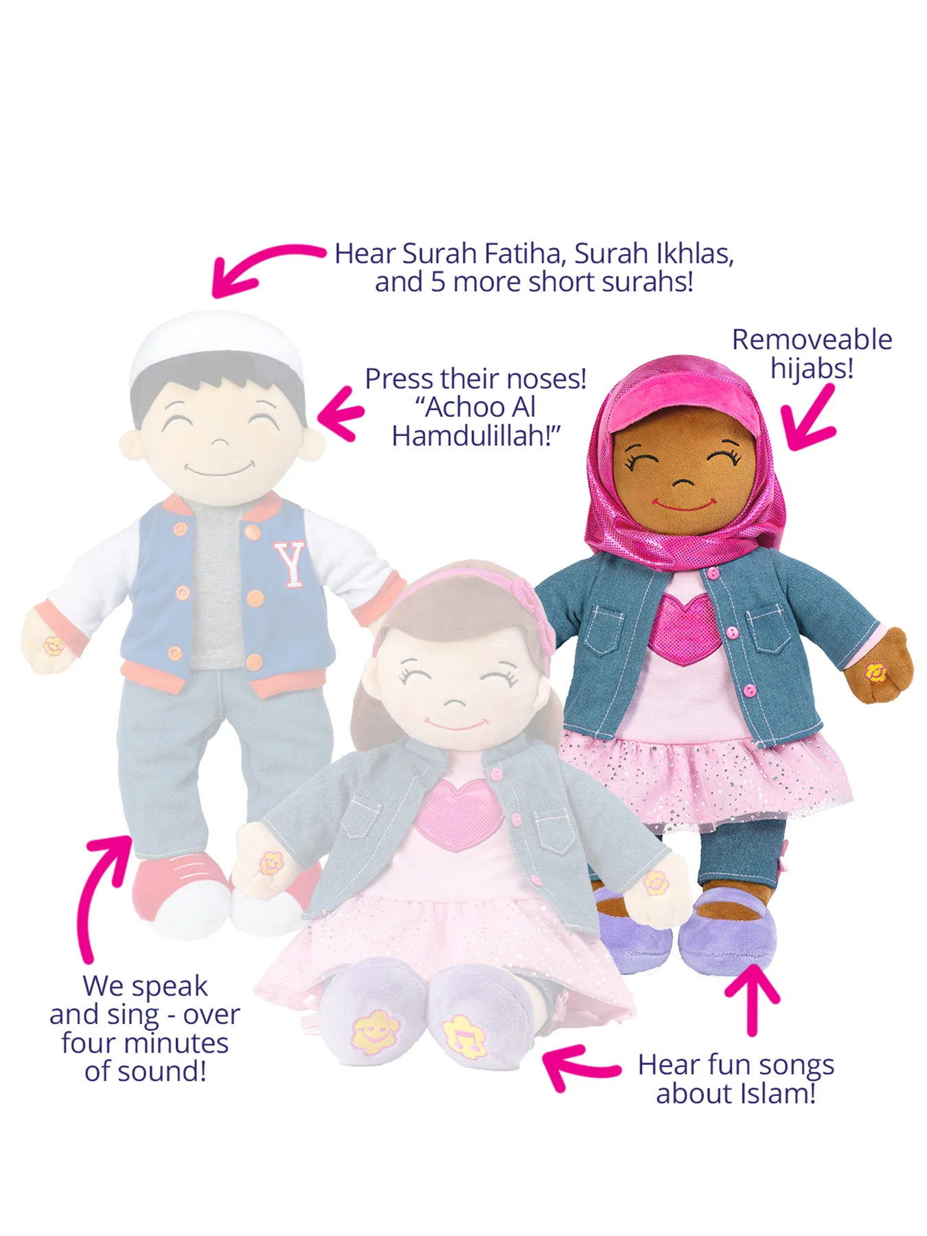 Talking Aisha Soft Toy with Dual Language - Image 3