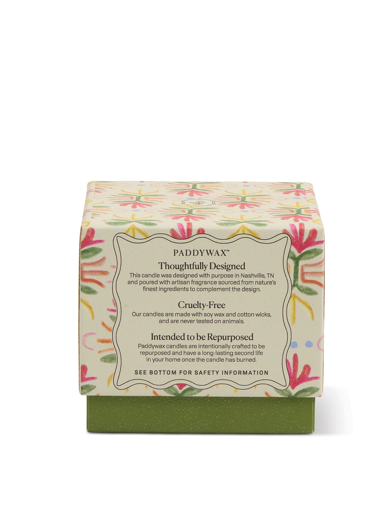 Purple & Green Glass Candle Bronzed Gardenia 155g - Image 3