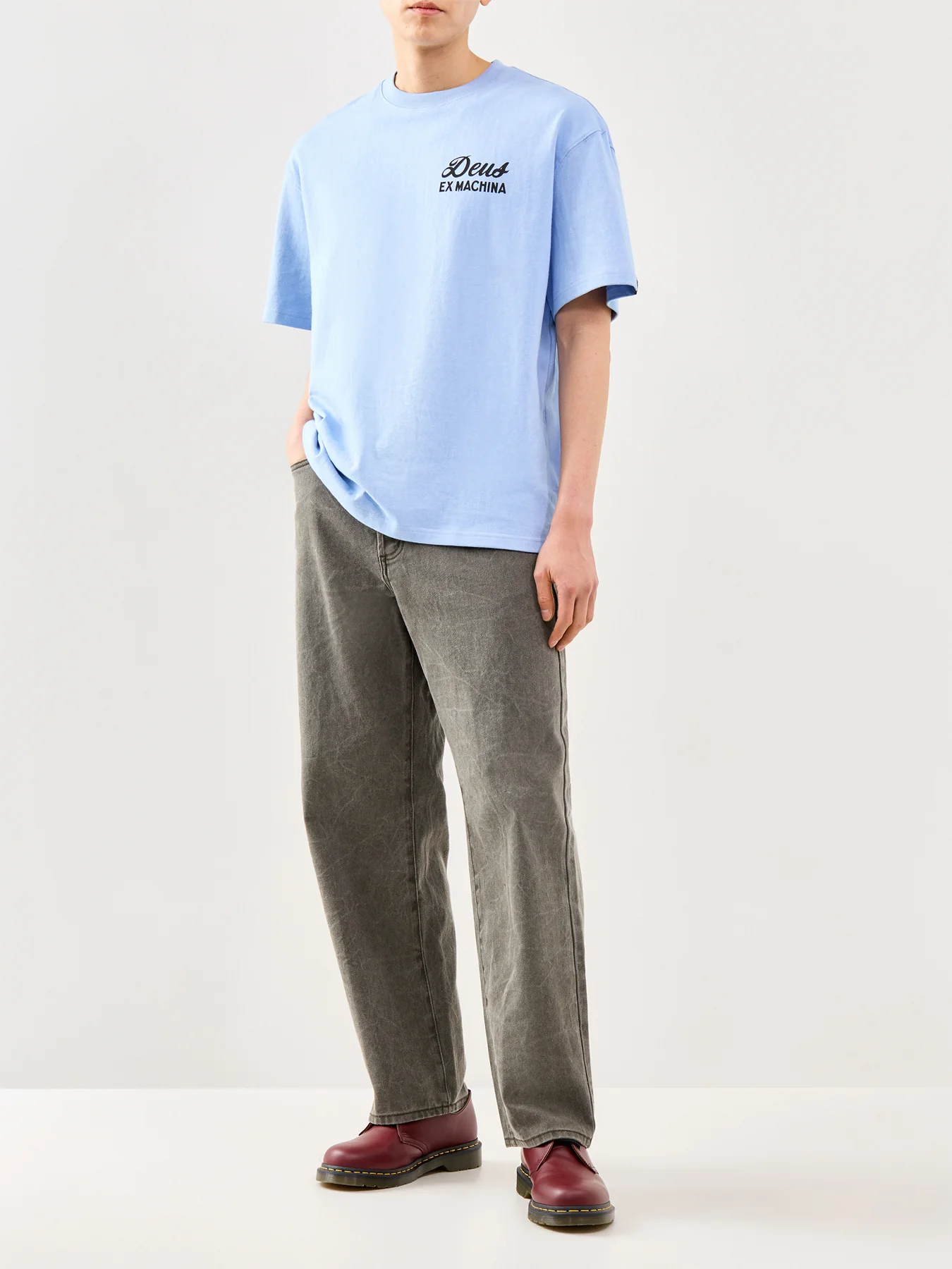 Graphic Recycled Cotton T-Shirt Blue - Image 2